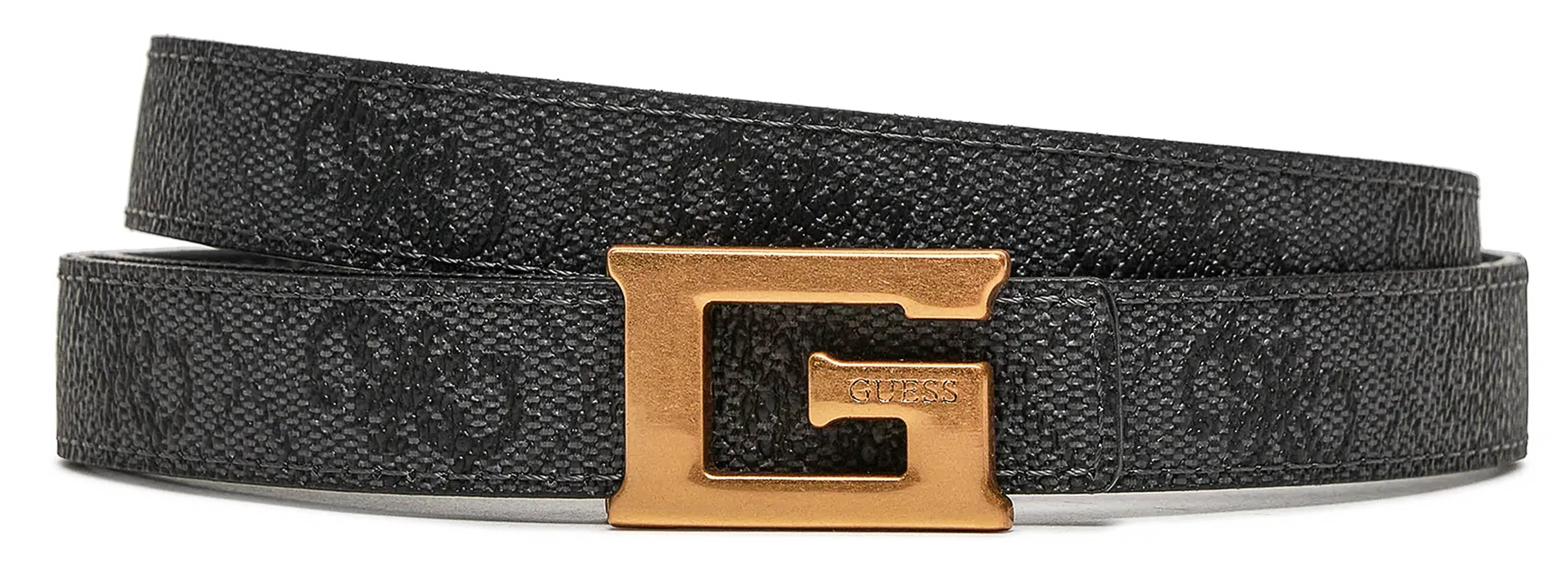 Guess Noreen Adjustable and Reversible Belt In Coal For Women