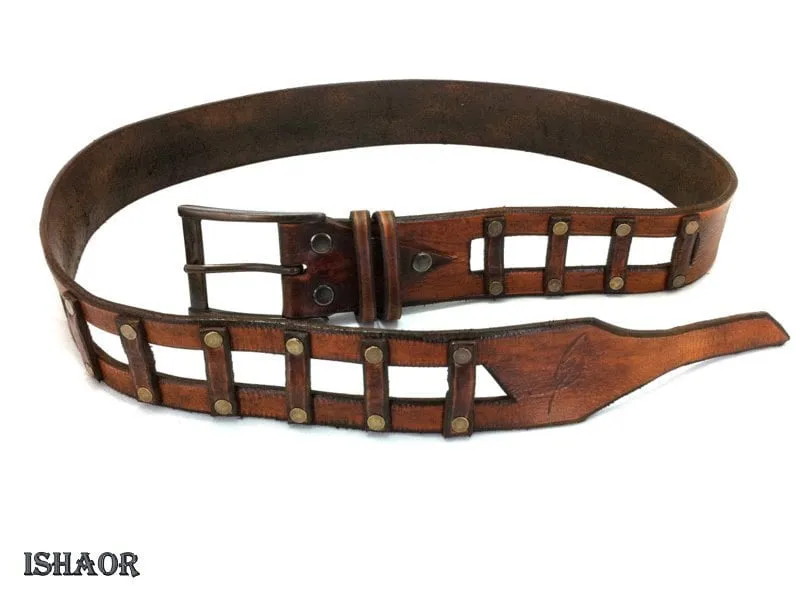 Handcrafted Leather Belts - Customizable Mens  Womens Wide  Fashionable Brown - Genuine Artisan Apparel