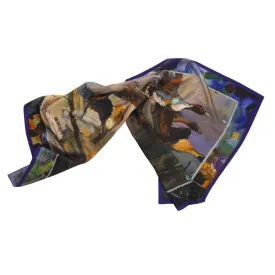 Laksen Pintail Ladies Silk Scarf - Ducks in Flight - 135 x 87cm