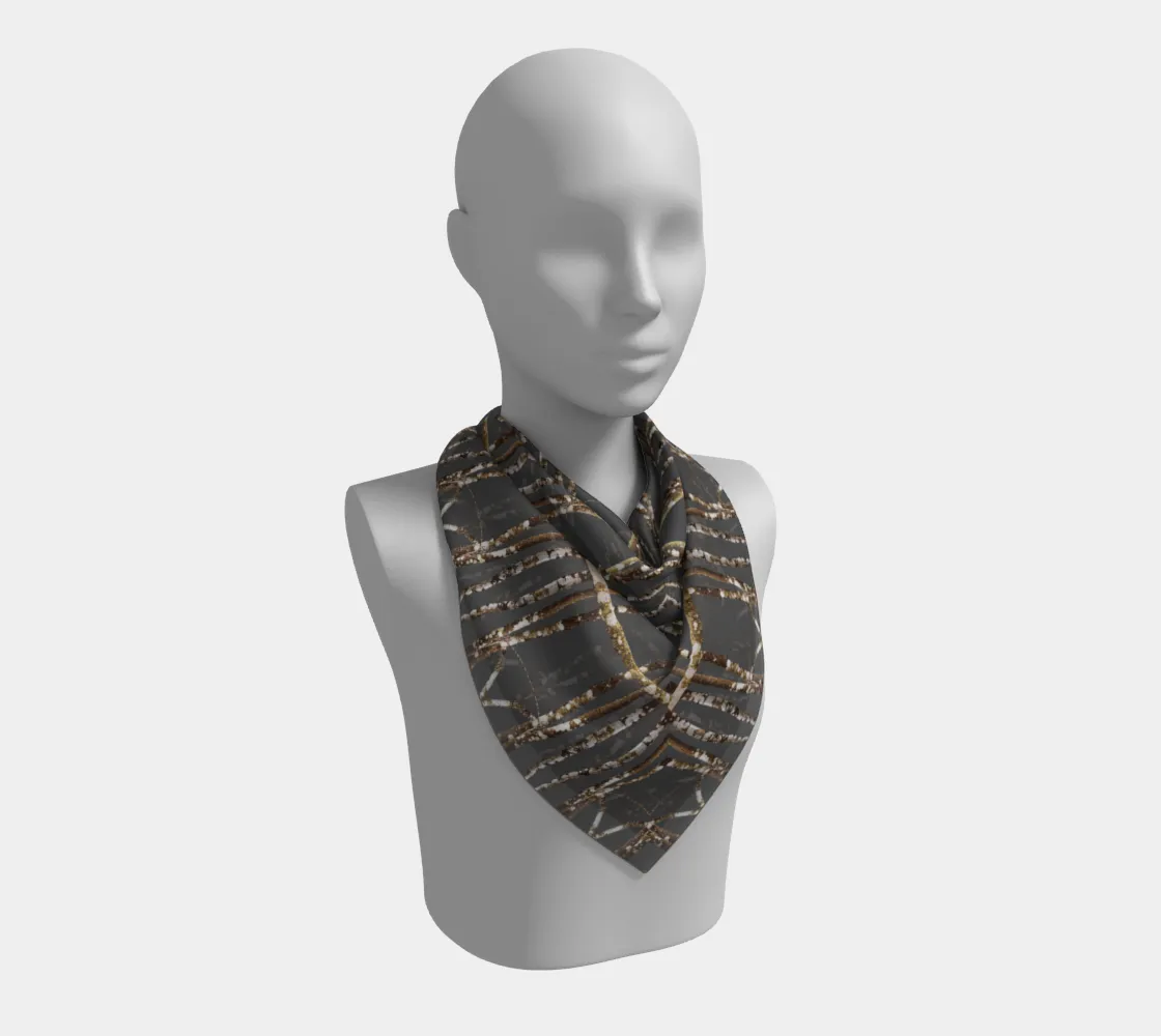 Lichen Logs Grey Square Scarf