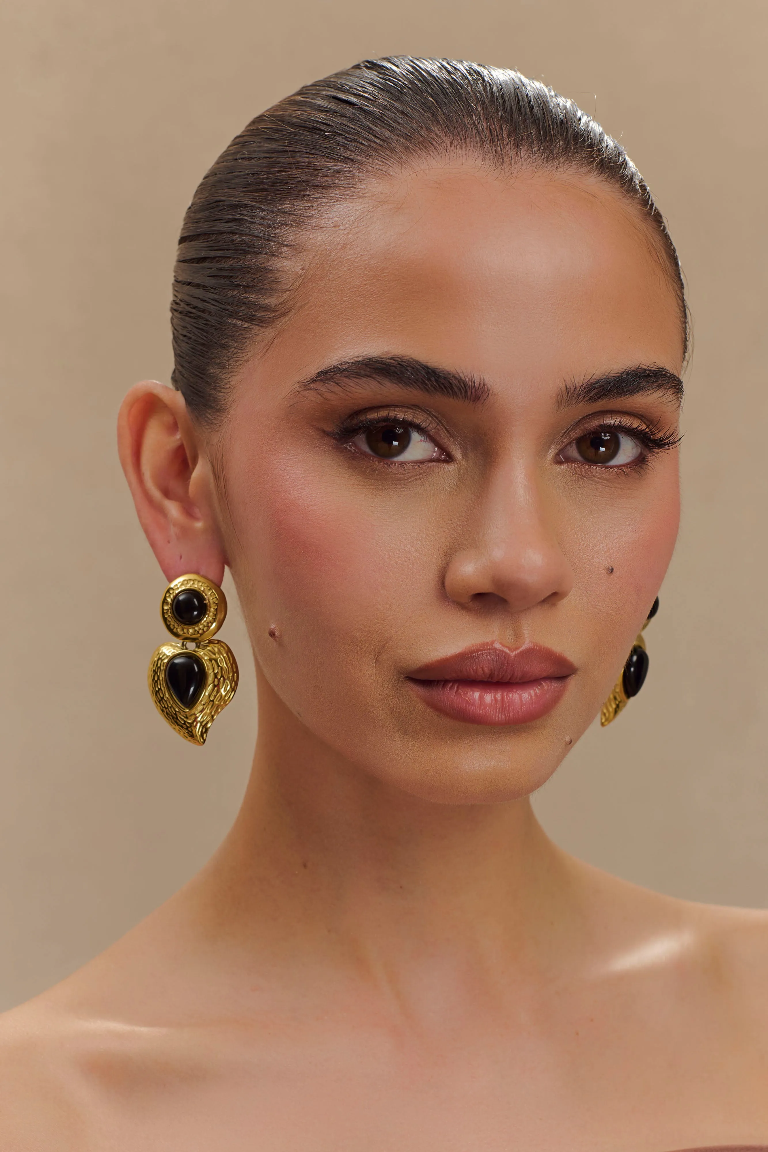 Lillian Vintage Drop Earrings - Gold