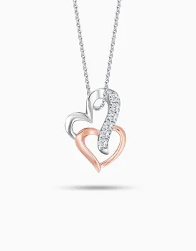 LVC Charmes Intertwined Hearts Diamond Pendant