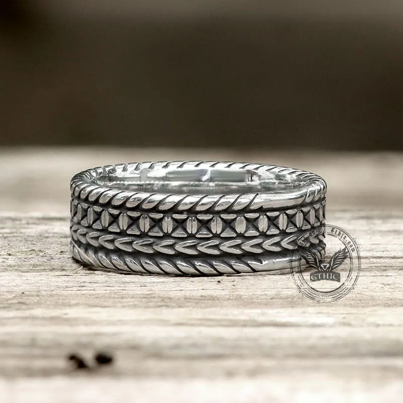 Minimalist Braided Stainless Steel Band Ring