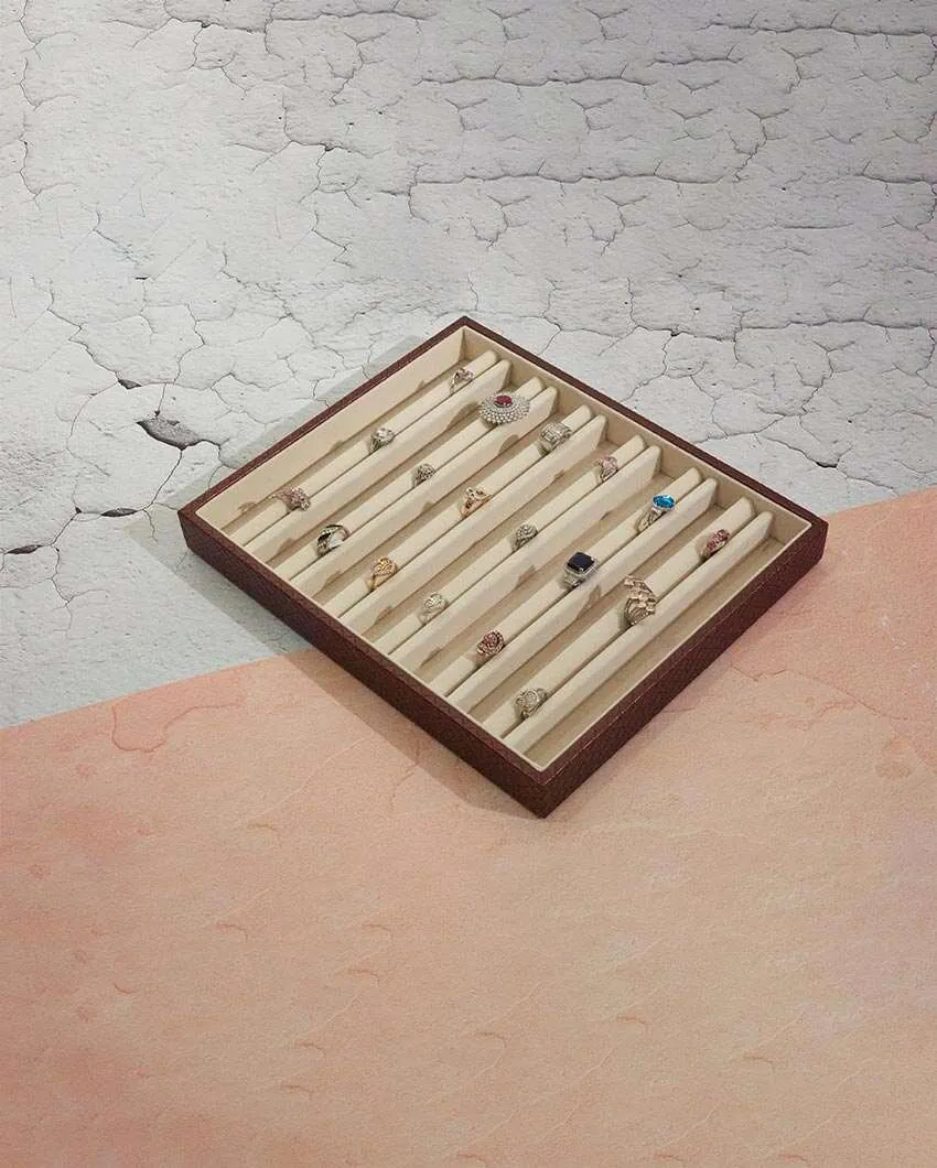 Minimalist Faux Leather Jewellery Tray | 13 x 11 inches