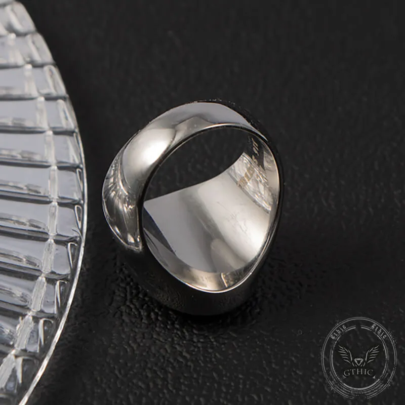 Minimalist Round Shell Stainless Steel Ring