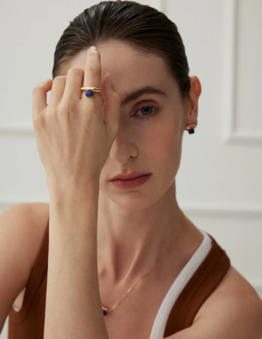 Minimalist Sterling Silver Lapis Lazuli Ring