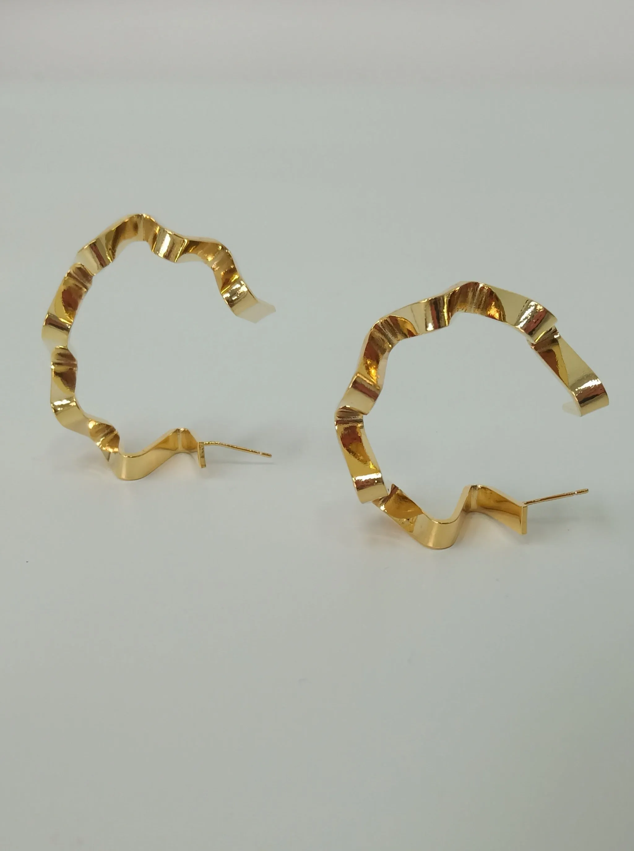 Molten Gold Hoop Earrings