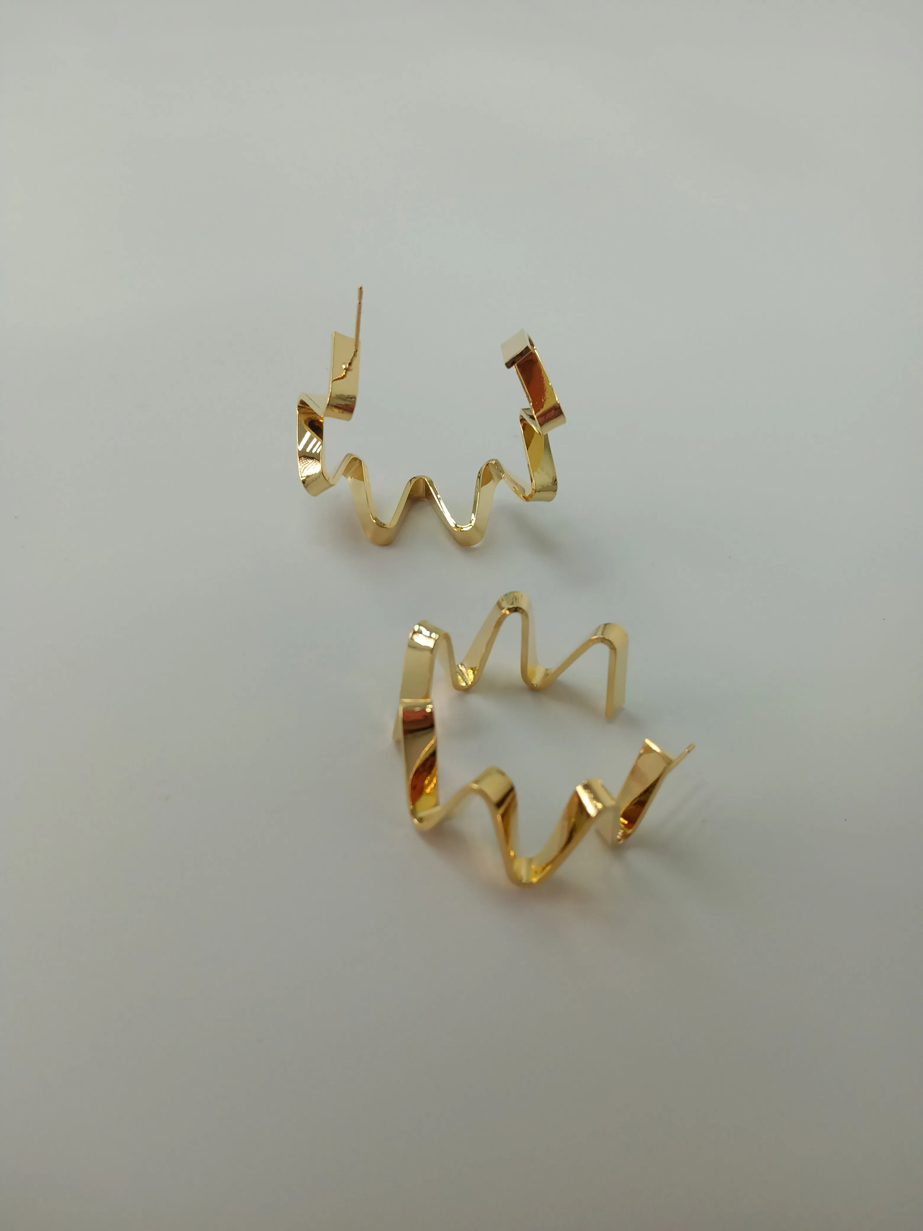 Molten Gold Hoop Earrings