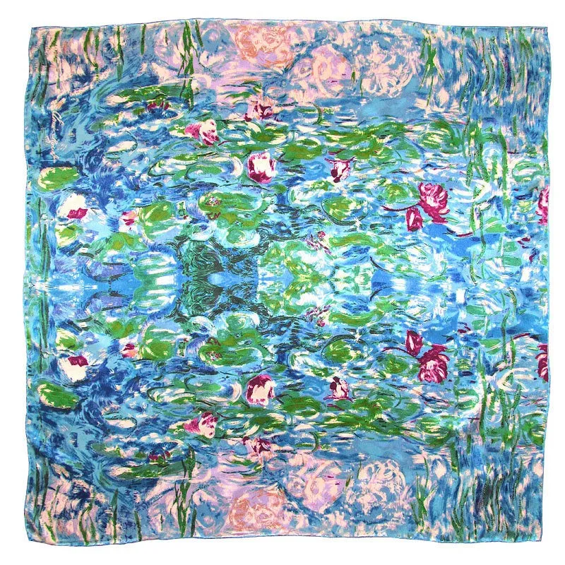 Monet Water Lilies Square Scarf