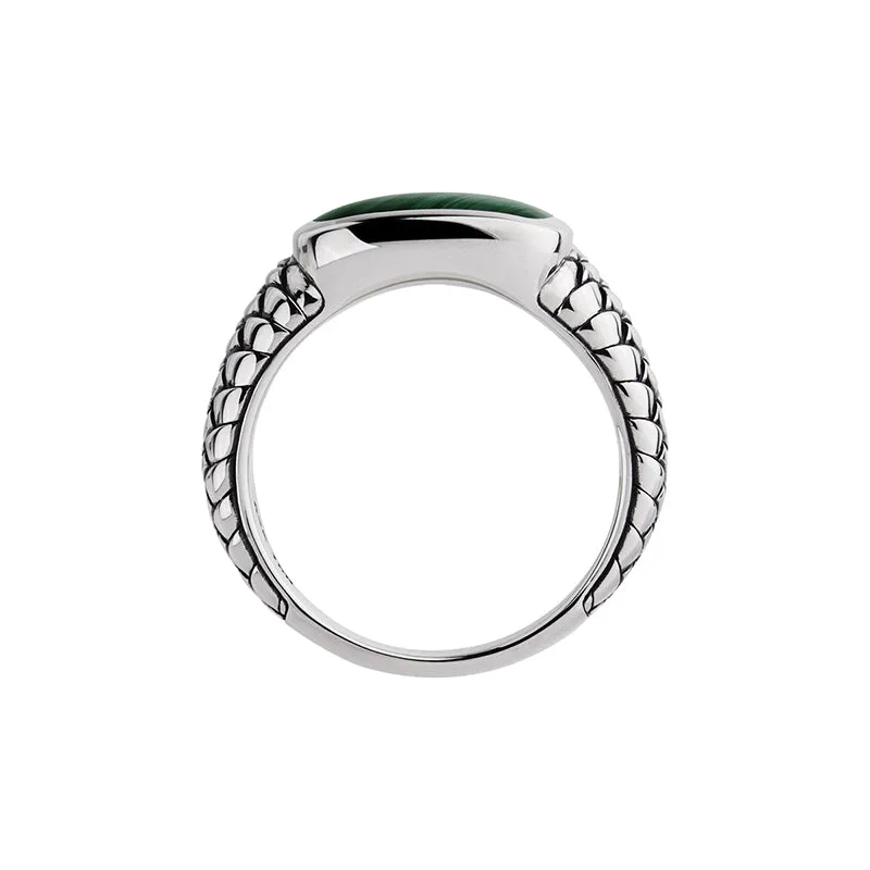 NAVIGATOR MALACHITE MENS RING