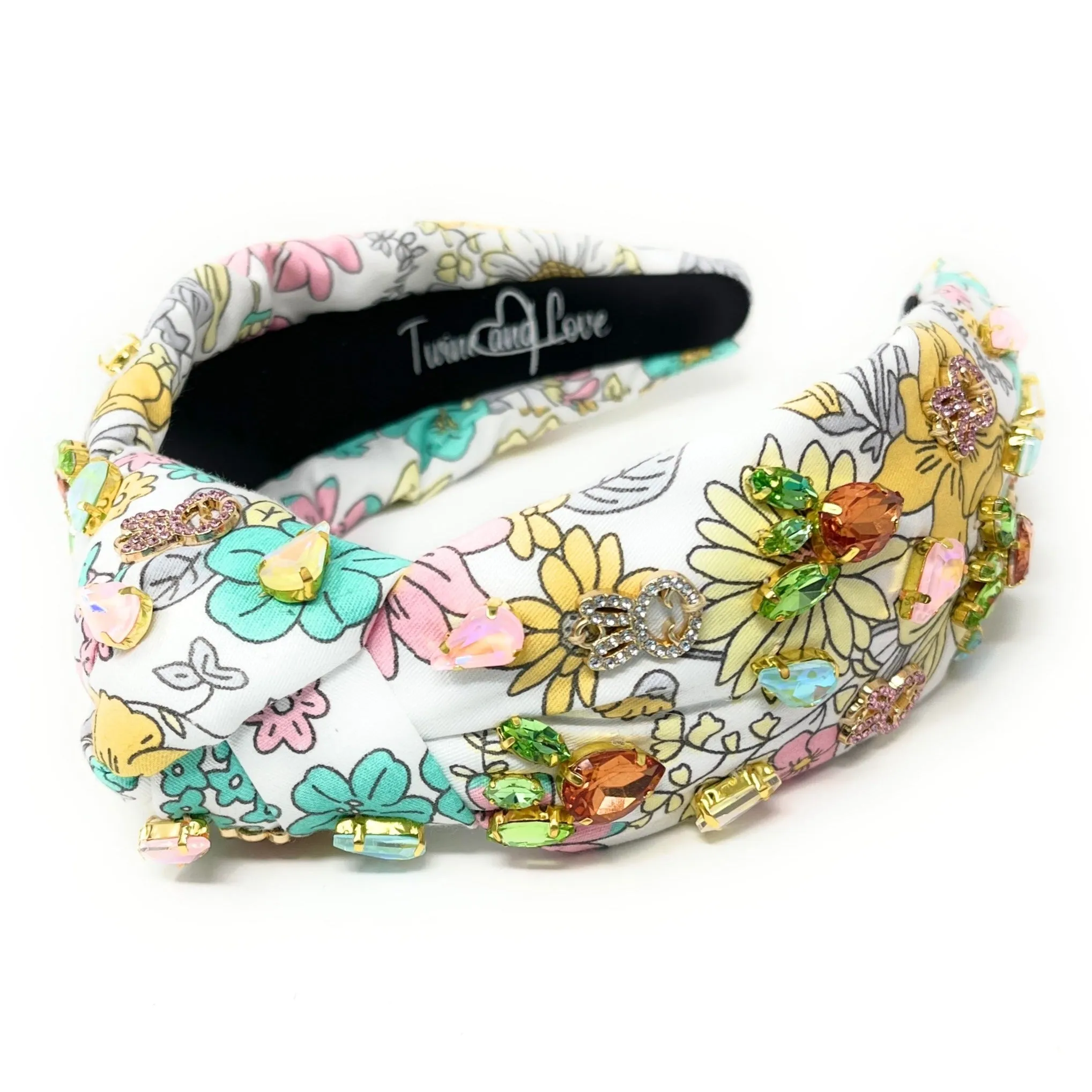 New! Hand Sewn Easter Liberty Jeweled Knot Headband