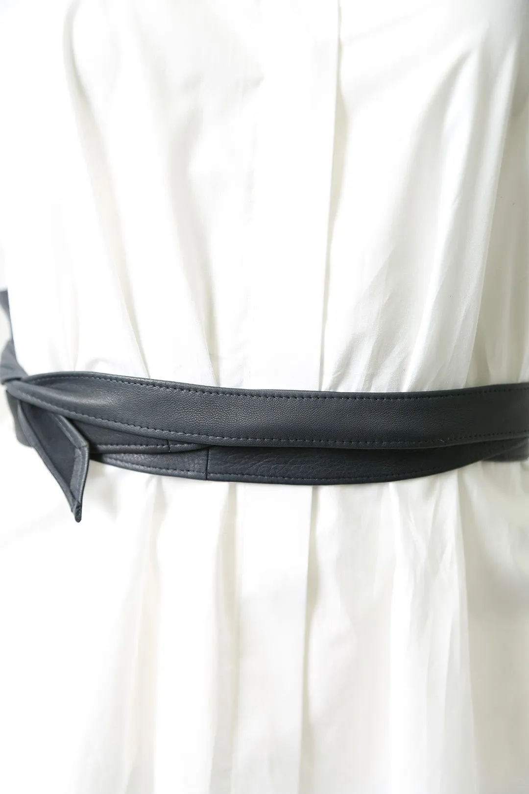 NIA NARROW TIE BELT IN FINE ITALIAN LEATHER