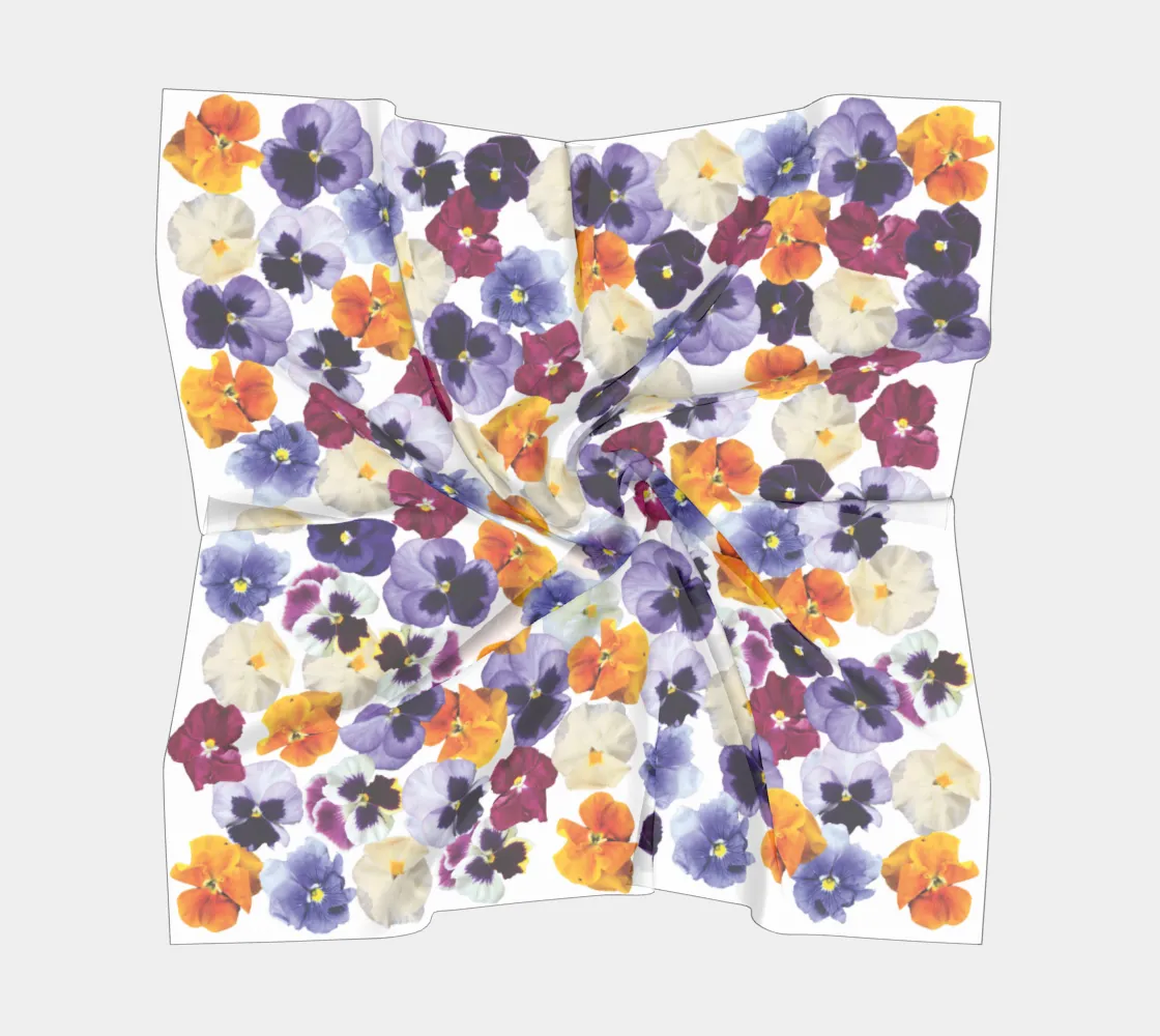 Pansy Face Square Scarf