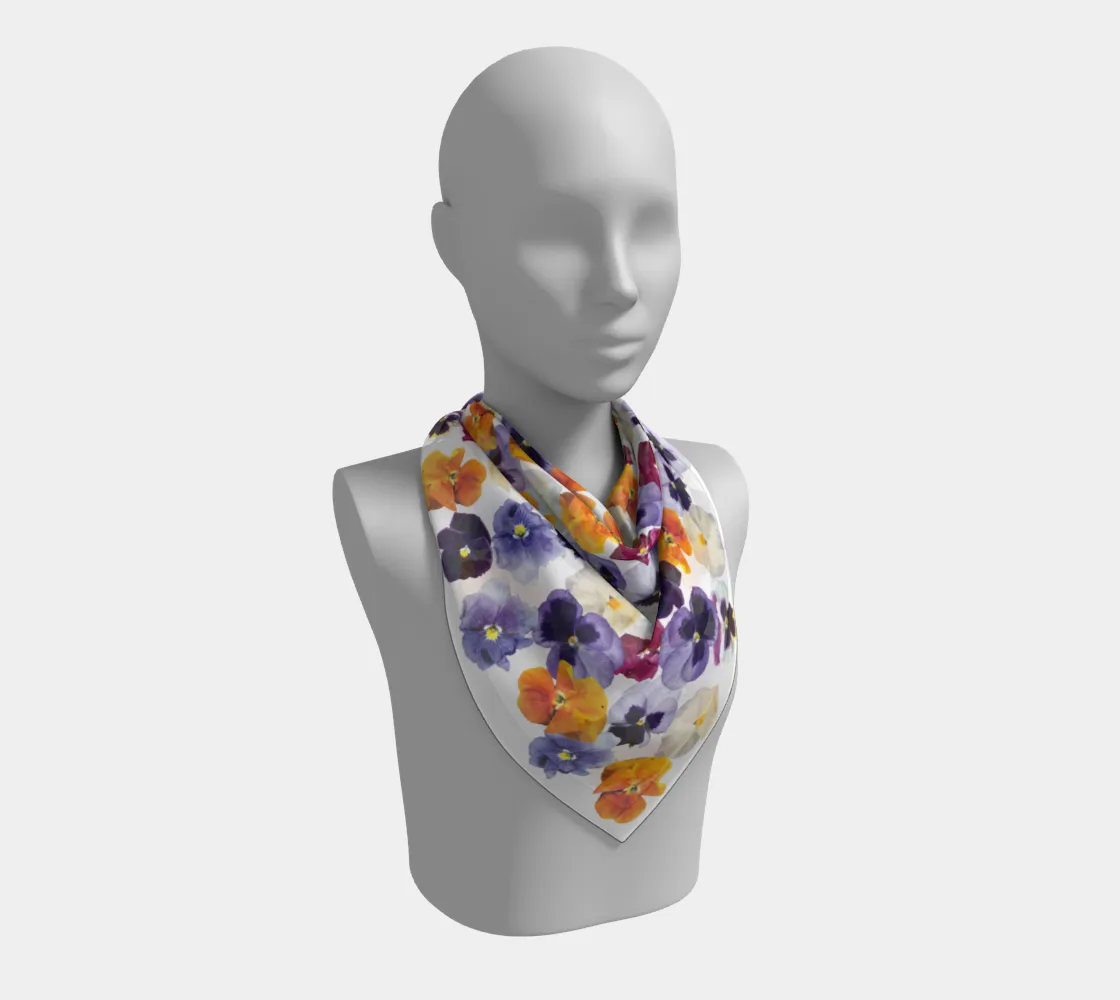 Pansy Face Square Scarf