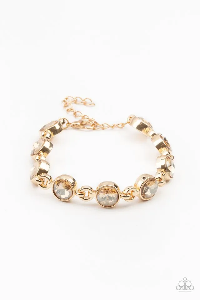 Paparazzi Bracelet  ~ First In Fashion Show - Gold