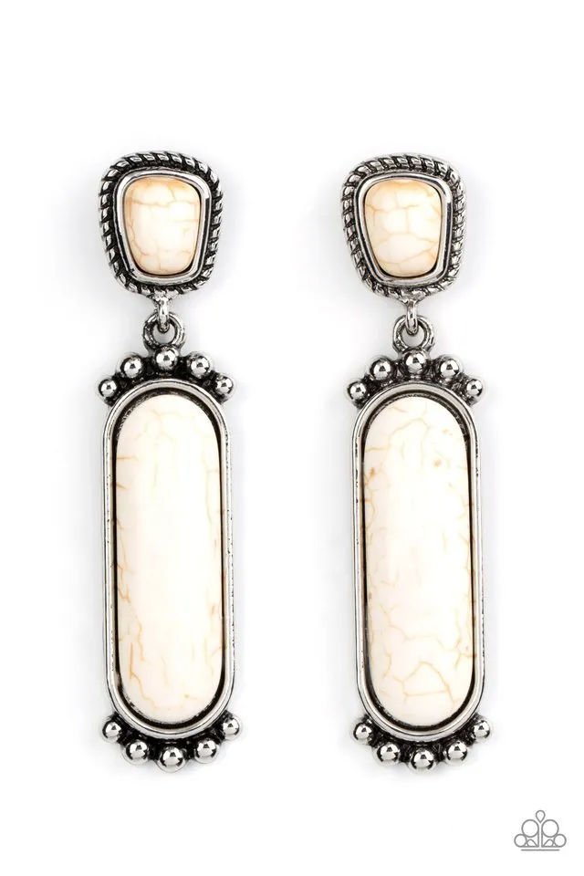 Paparazzi Earring ~ Southern Charm - White