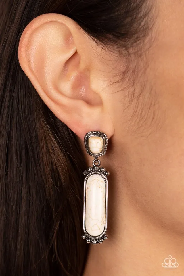 Paparazzi Earring ~ Southern Charm - White