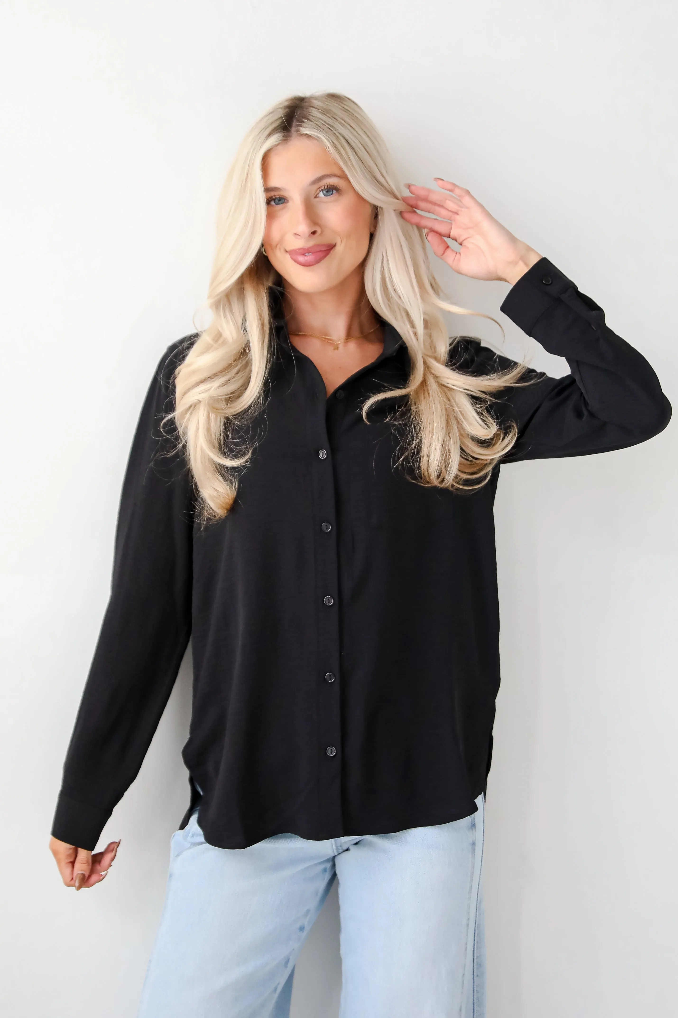 Perfected Sophistication Button-Up Blouse - DOORBUSTER