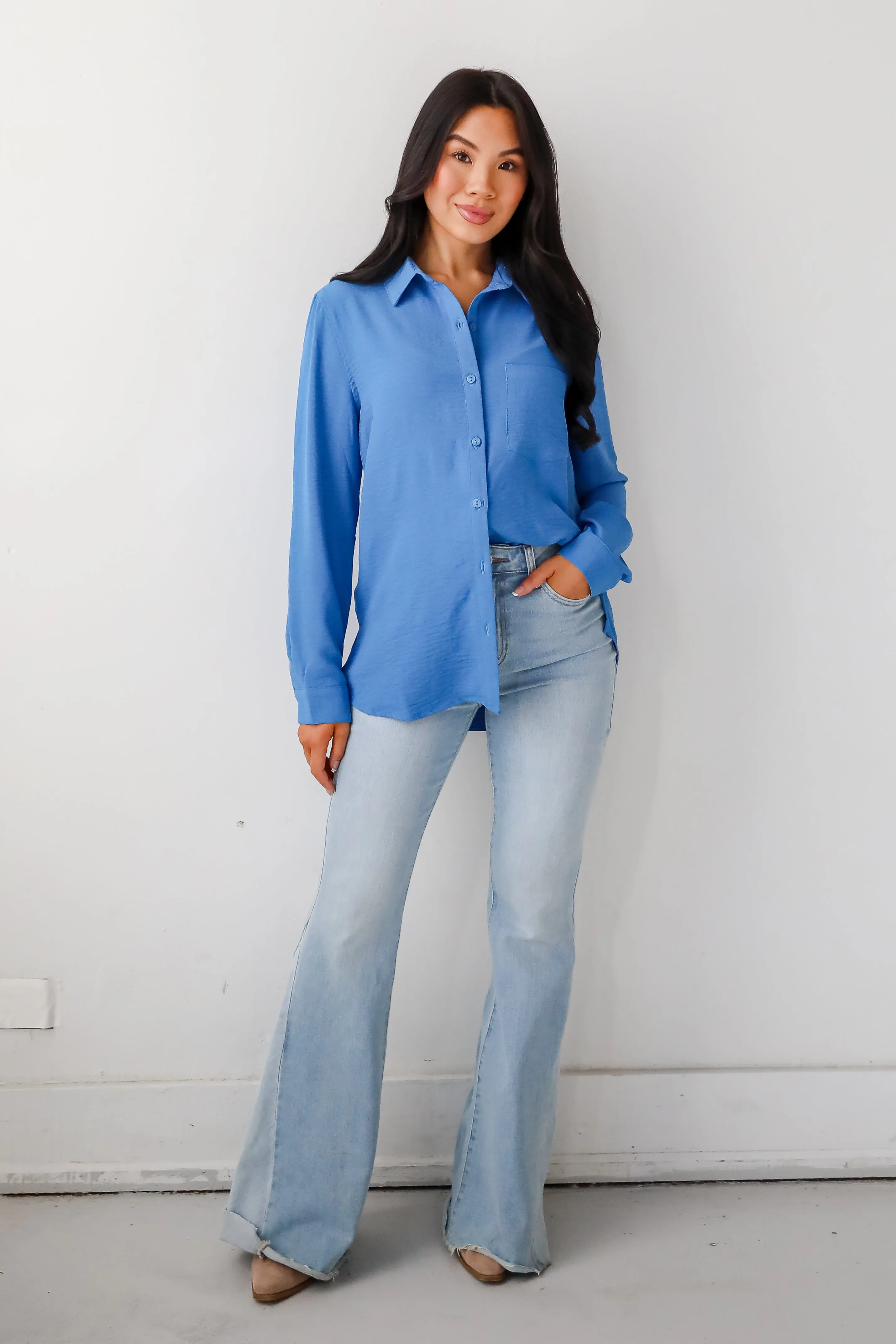 Perfected Sophistication Button-Up Blouse - DOORBUSTER