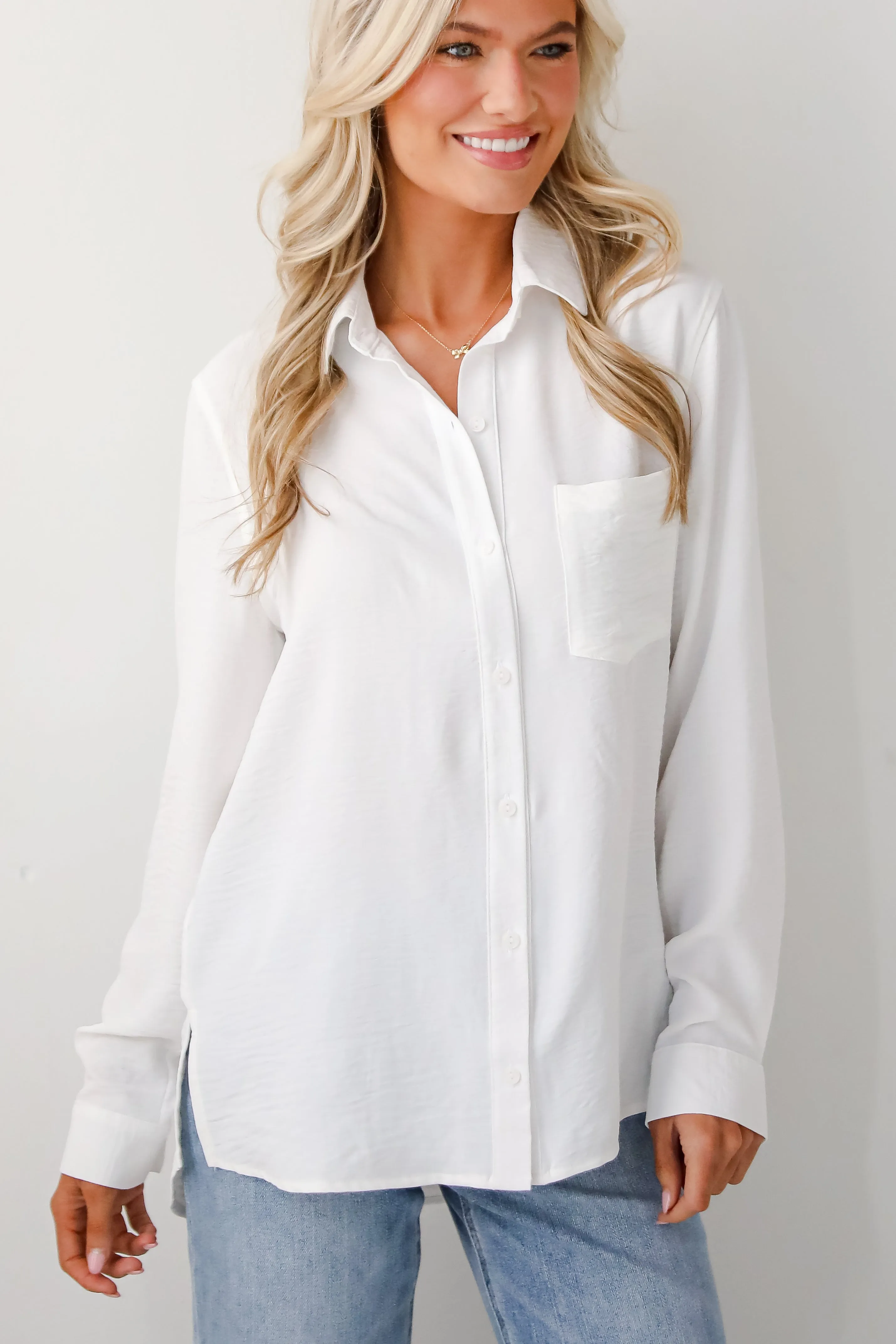 Perfected Sophistication Button-Up Blouse - DOORBUSTER