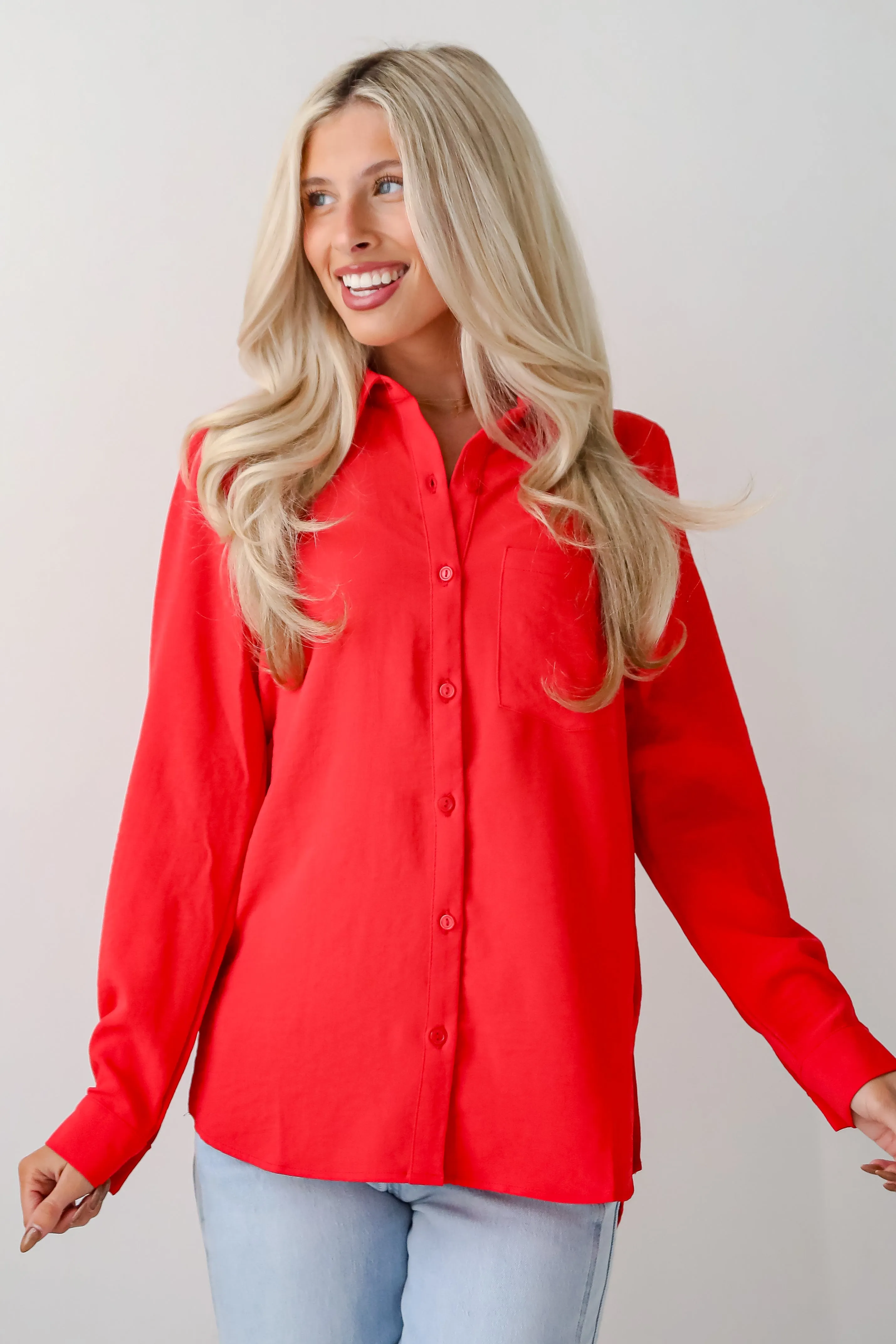 Perfected Sophistication Button-Up Blouse - DOORBUSTER