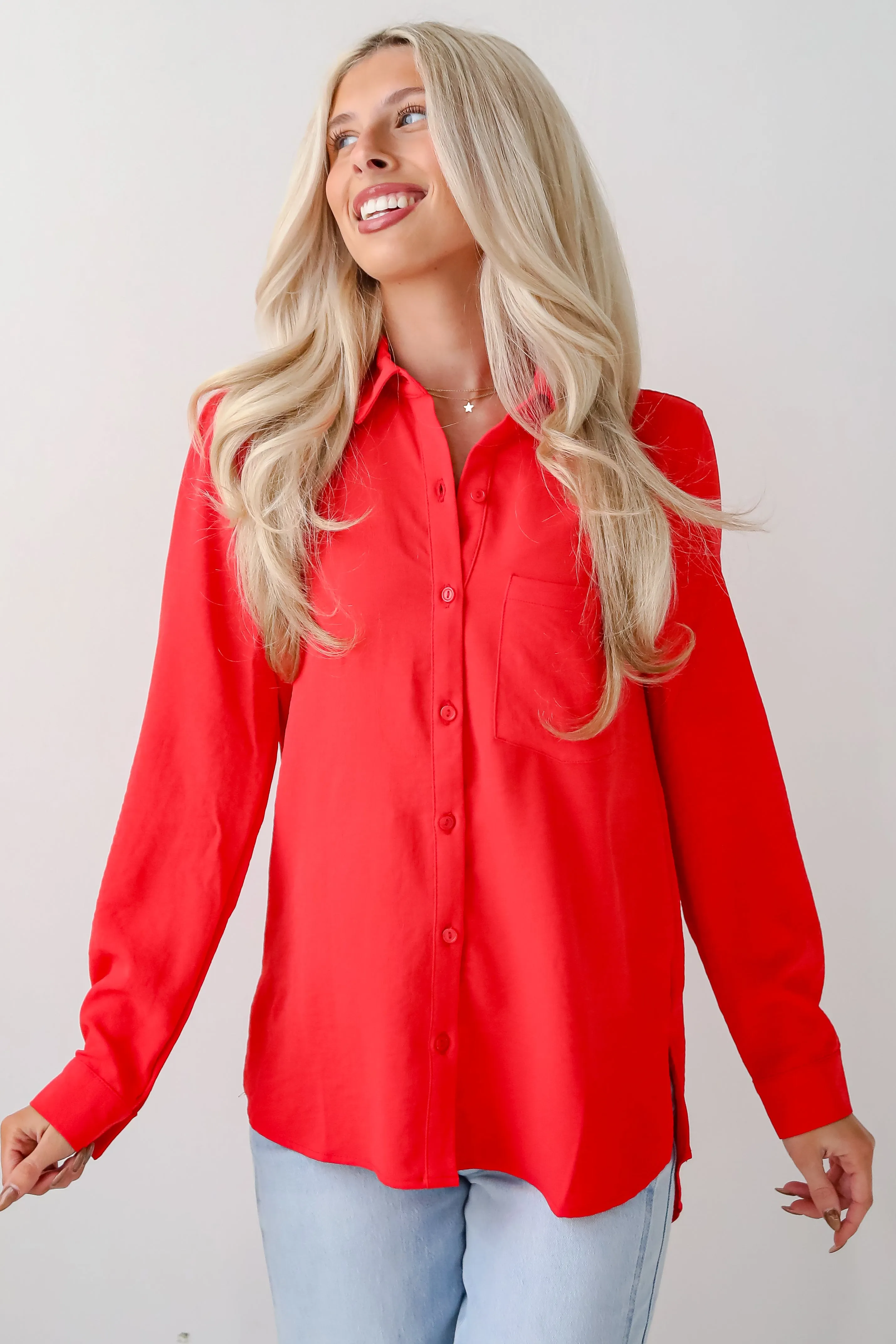 Perfected Sophistication Button-Up Blouse - DOORBUSTER