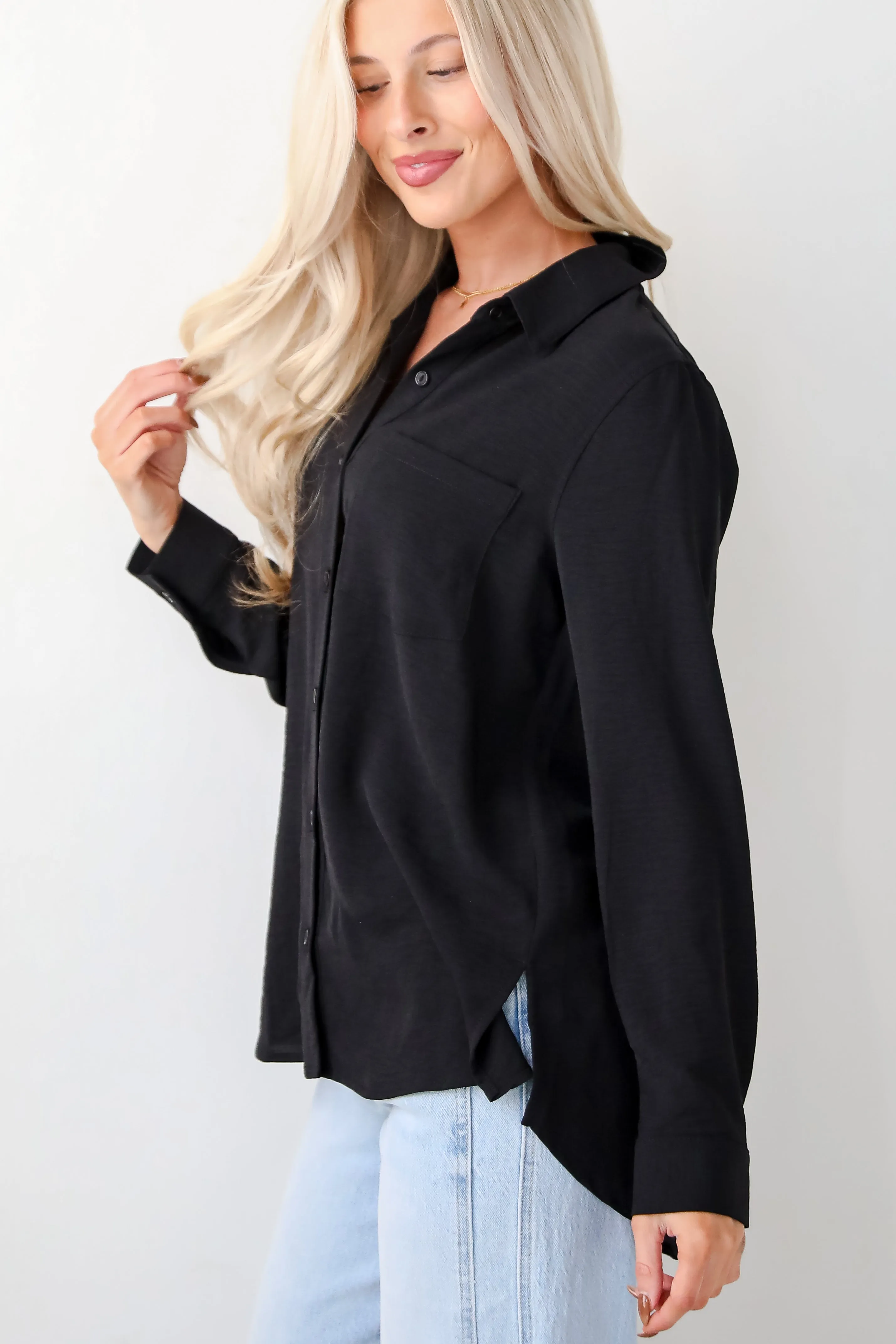 Perfected Sophistication Button-Up Blouse - DOORBUSTER