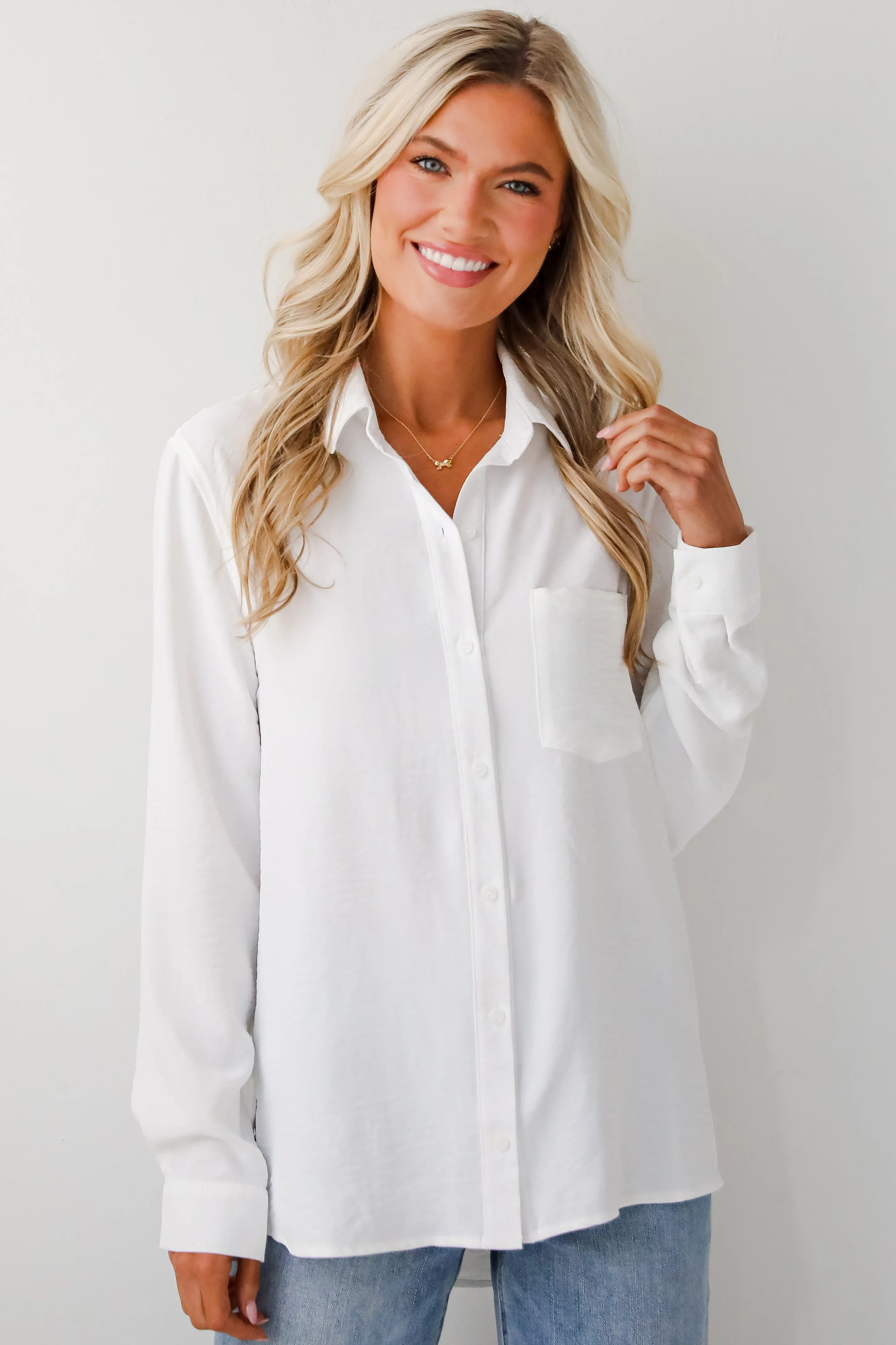 Perfected Sophistication Button-Up Blouse - DOORBUSTER