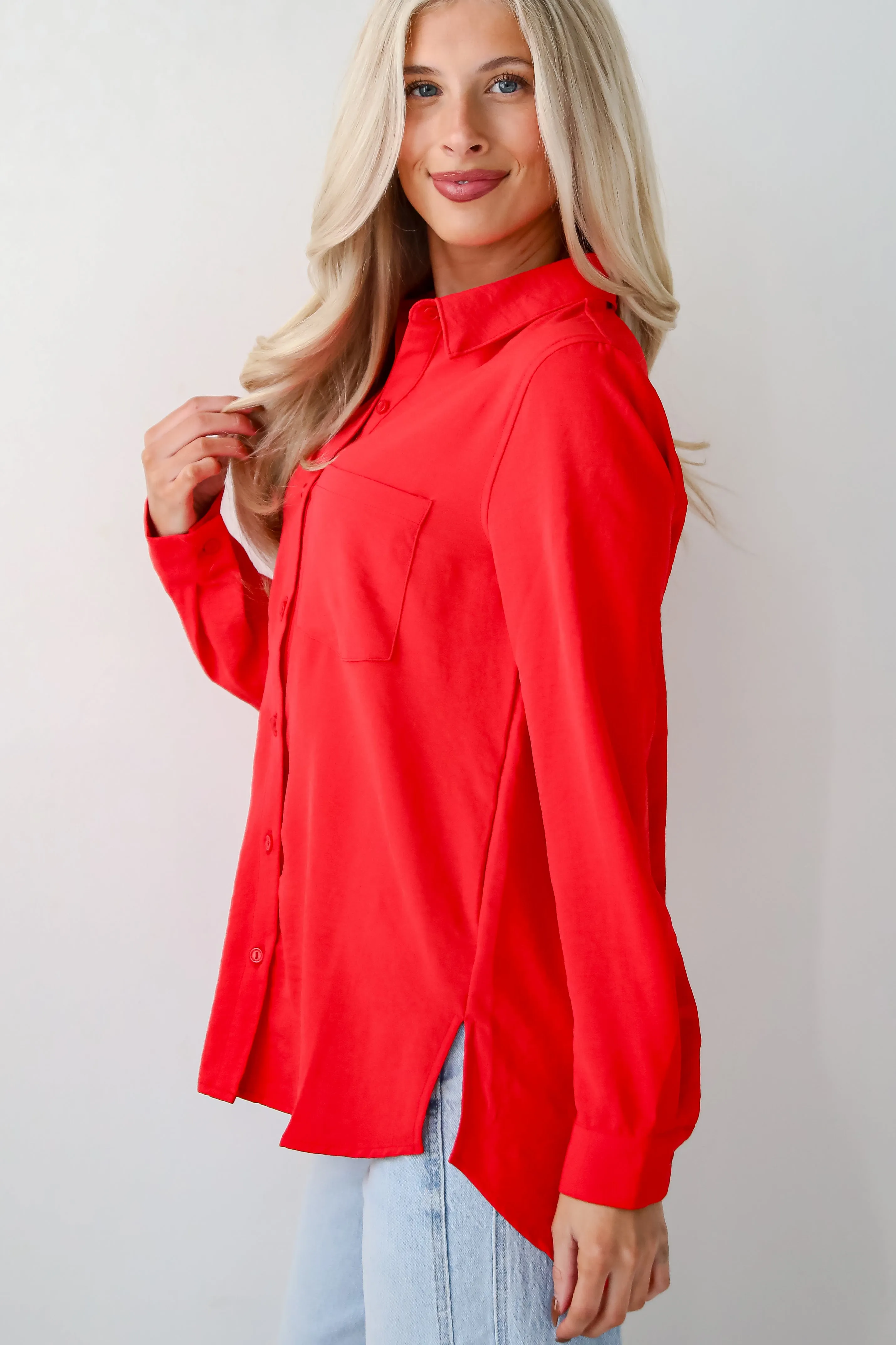 Perfected Sophistication Button-Up Blouse - DOORBUSTER