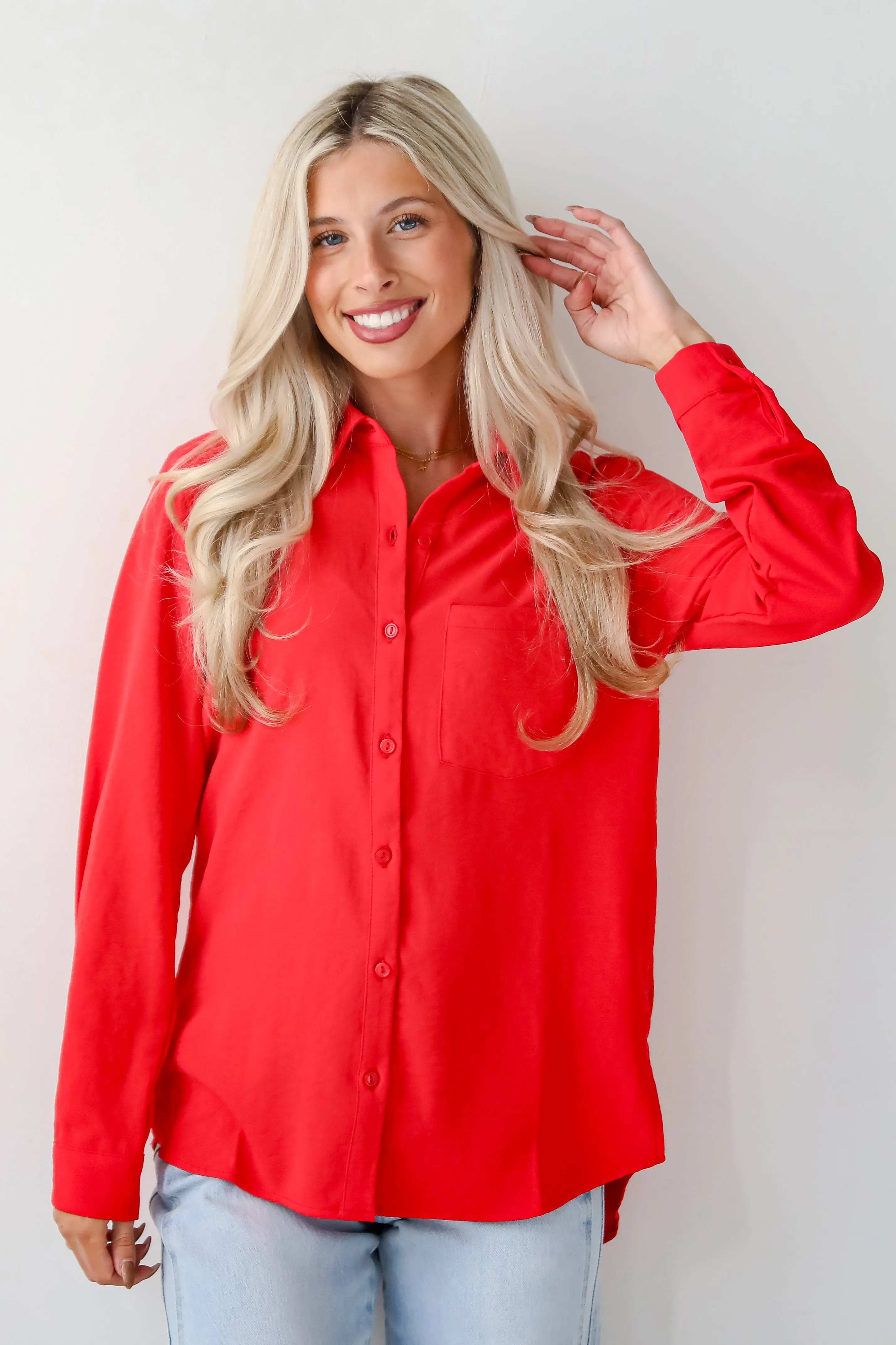 Perfected Sophistication Button-Up Blouse - DOORBUSTER