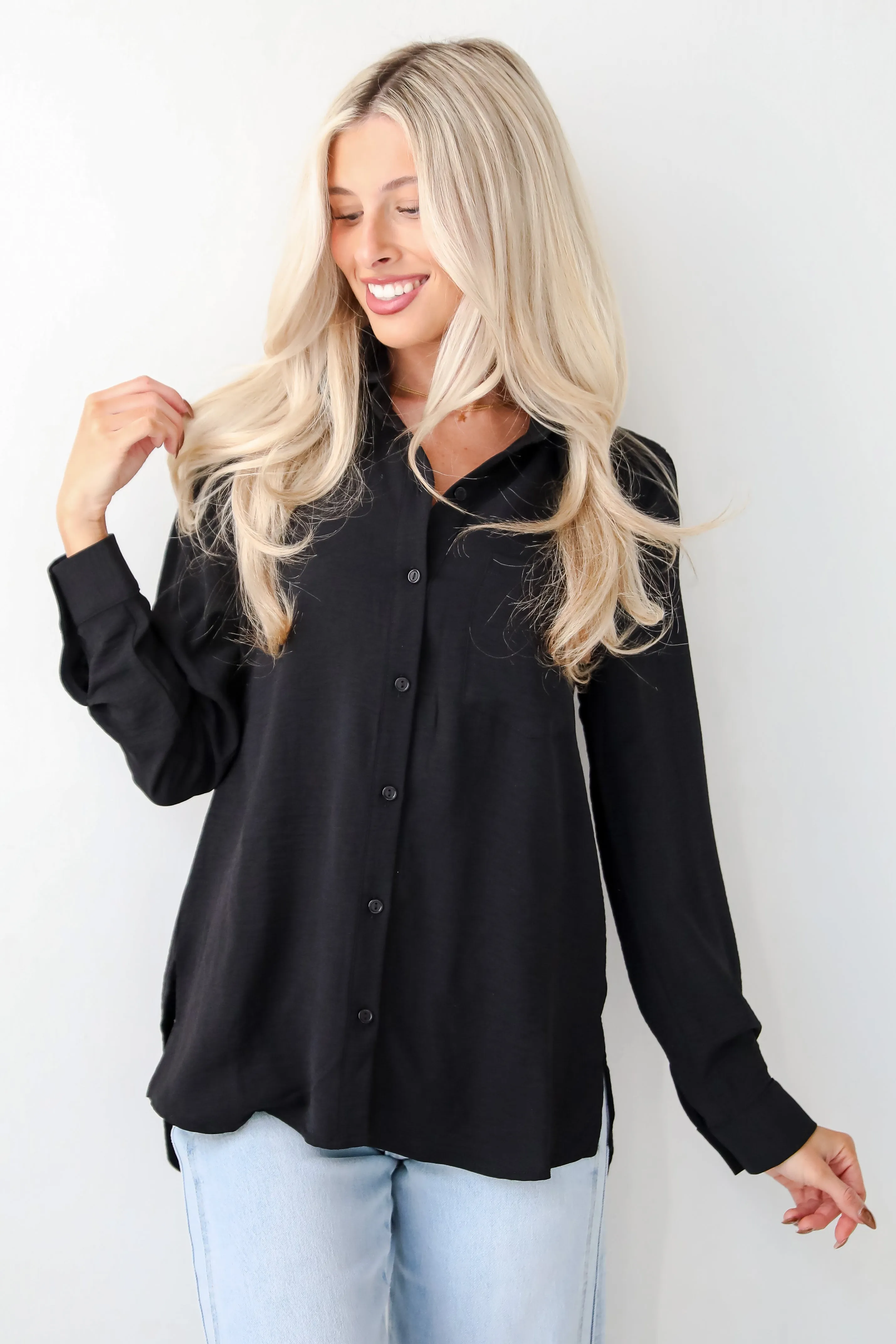 Perfected Sophistication Button-Up Blouse - DOORBUSTER