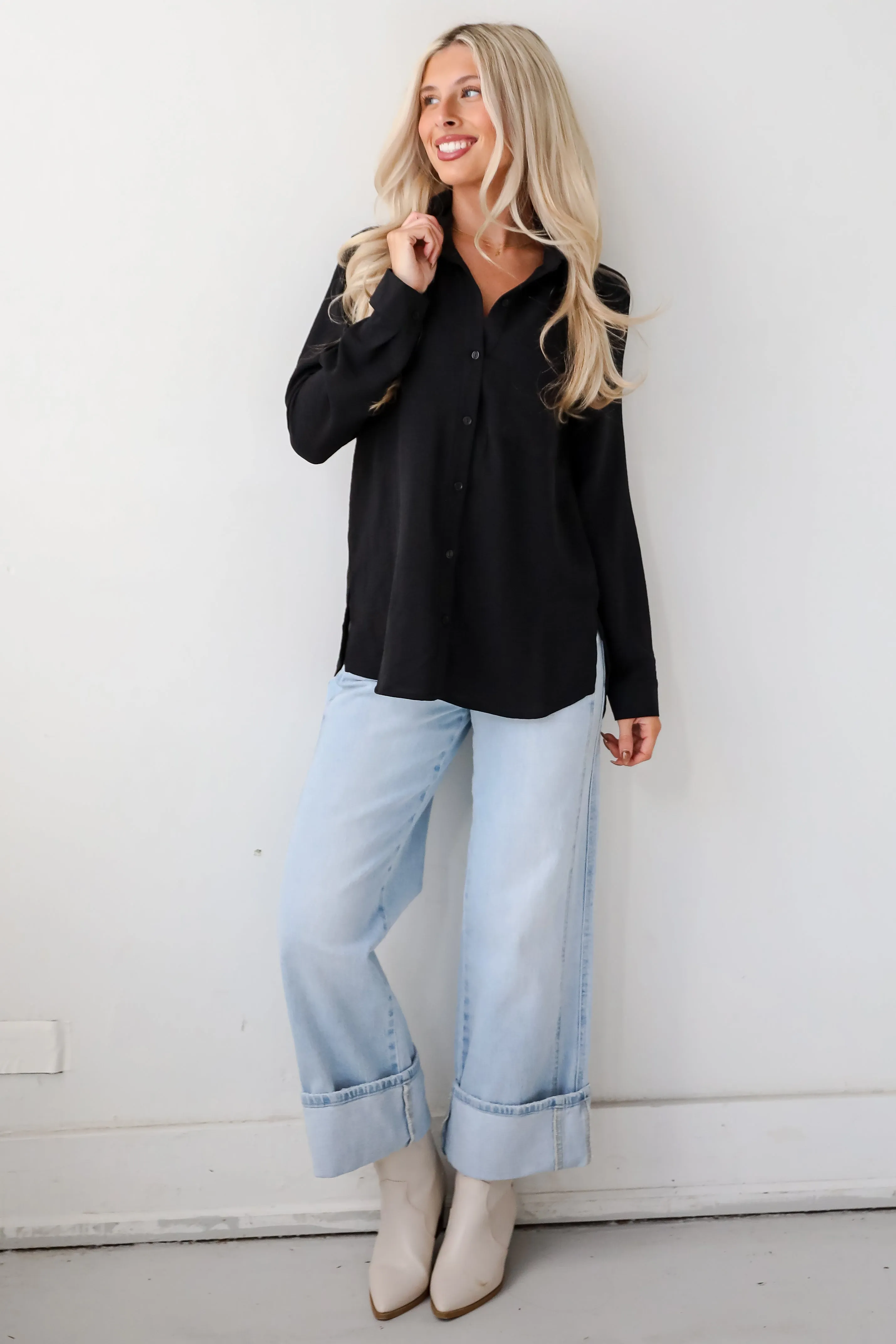 Perfected Sophistication Button-Up Blouse - DOORBUSTER