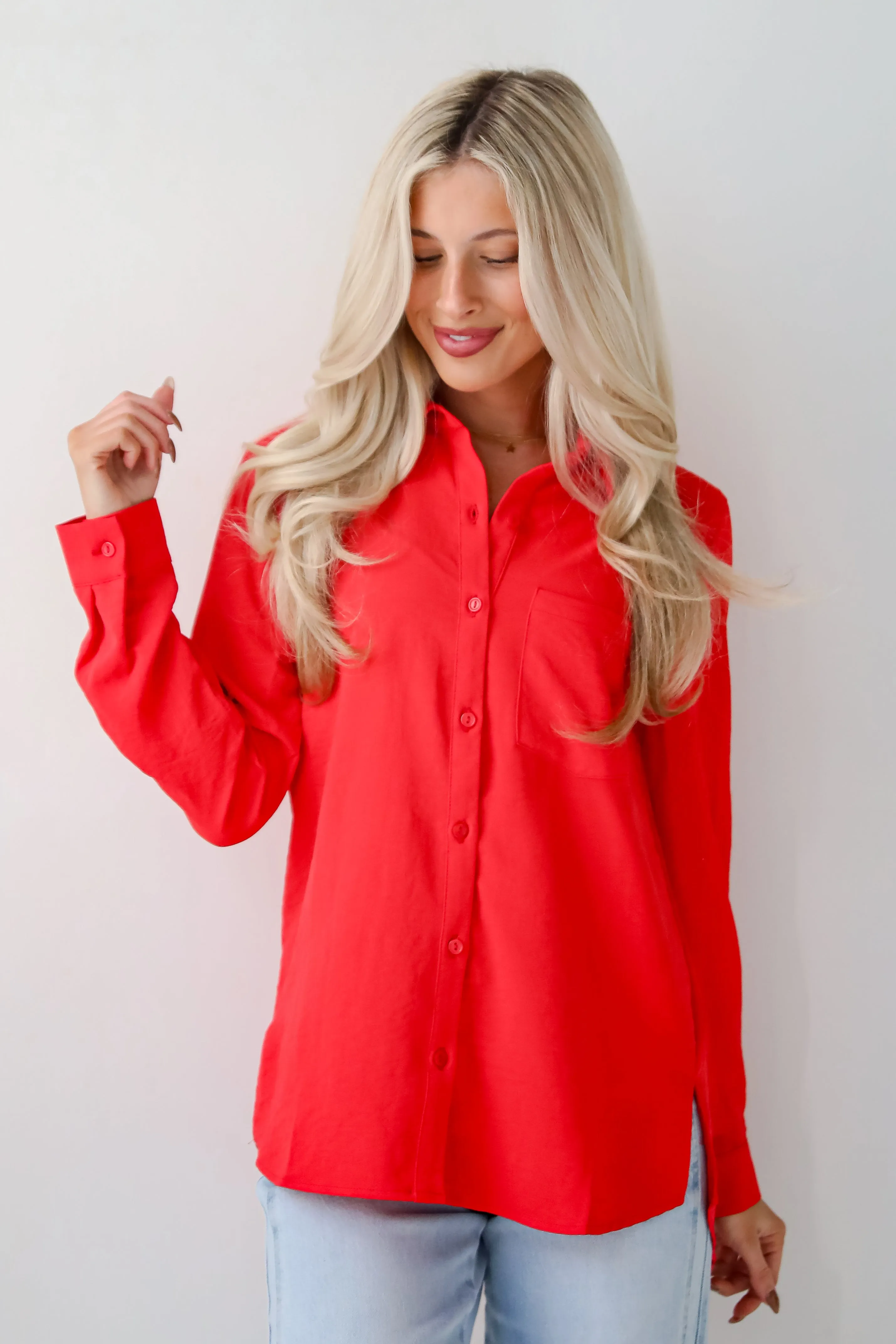 Perfected Sophistication Button-Up Blouse - DOORBUSTER