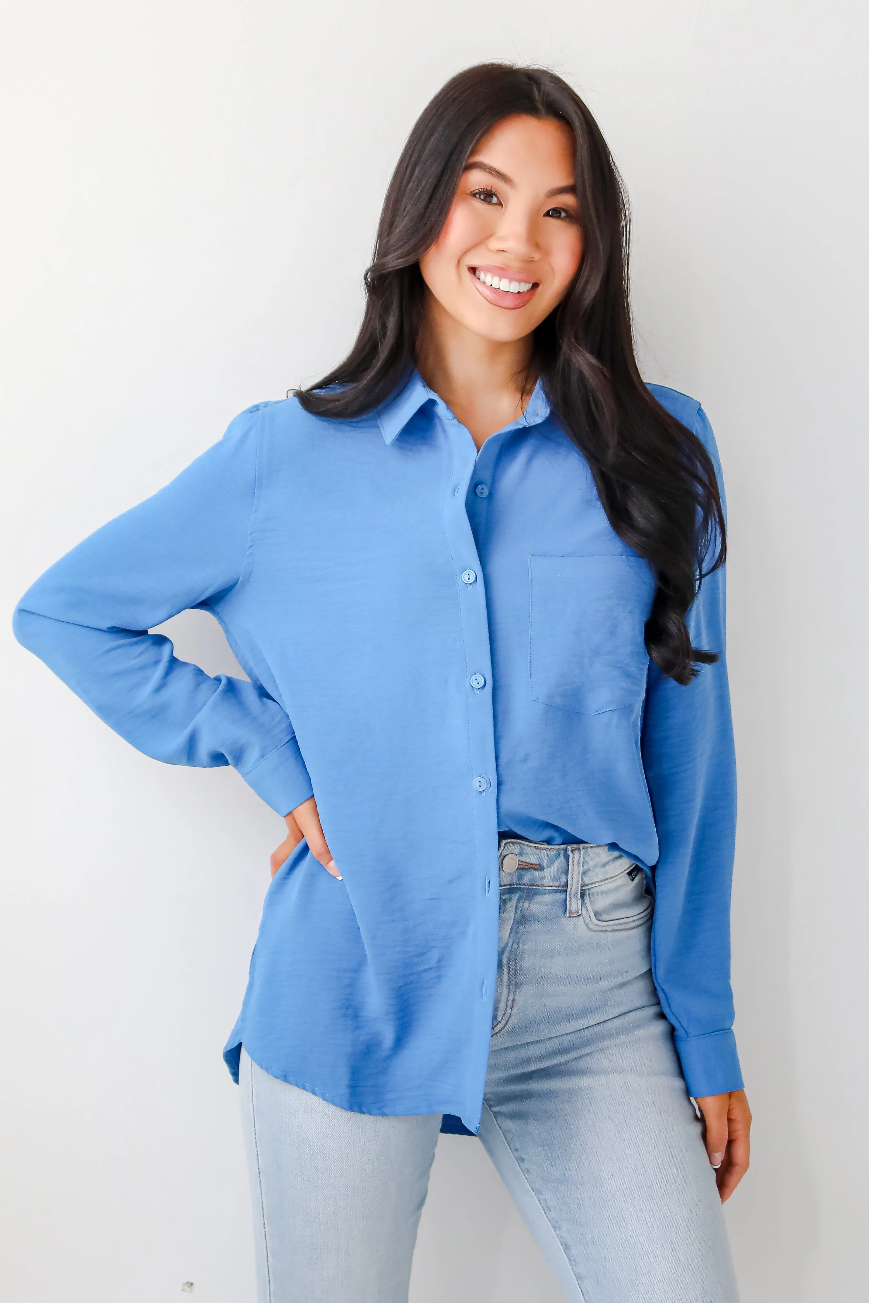 Perfected Sophistication Button-Up Blouse - DOORBUSTER