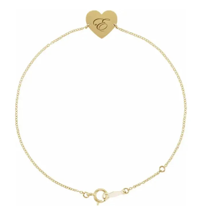 Personalized Heart Bracelet