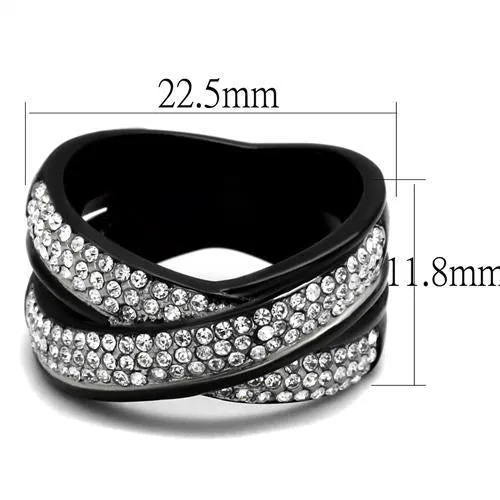 Plating Stainless Steel Ring Top GRD Crystal Clear TK2278 for Women Style TK2278