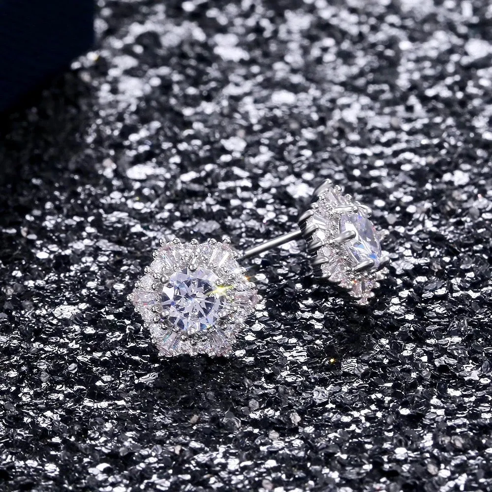 "Dixie" - Cubic Zirconia Bridal Stud Earrings