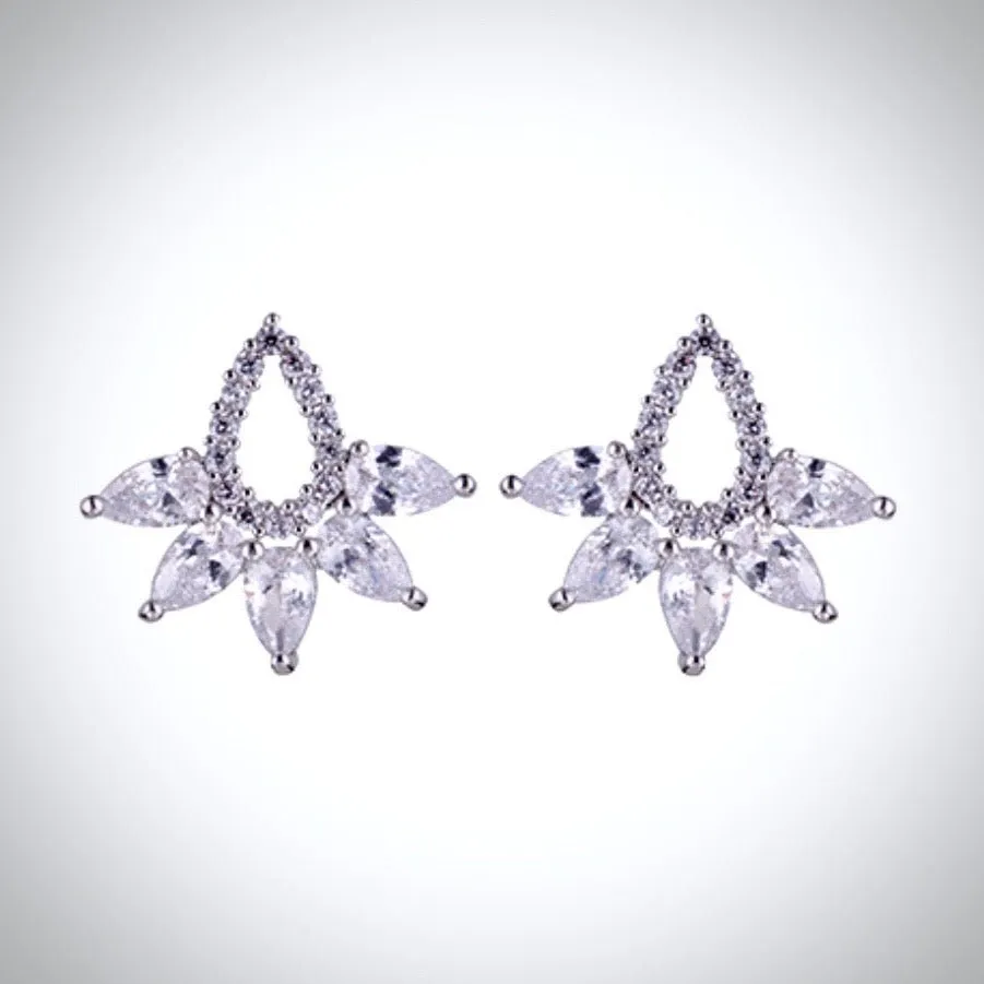 "Rita" - Cubic Zirconia Bridal Stud Earrings