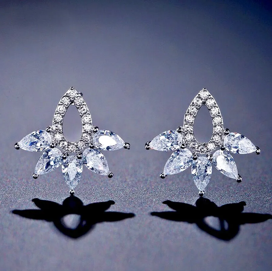 "Rita" - Cubic Zirconia Bridal Stud Earrings