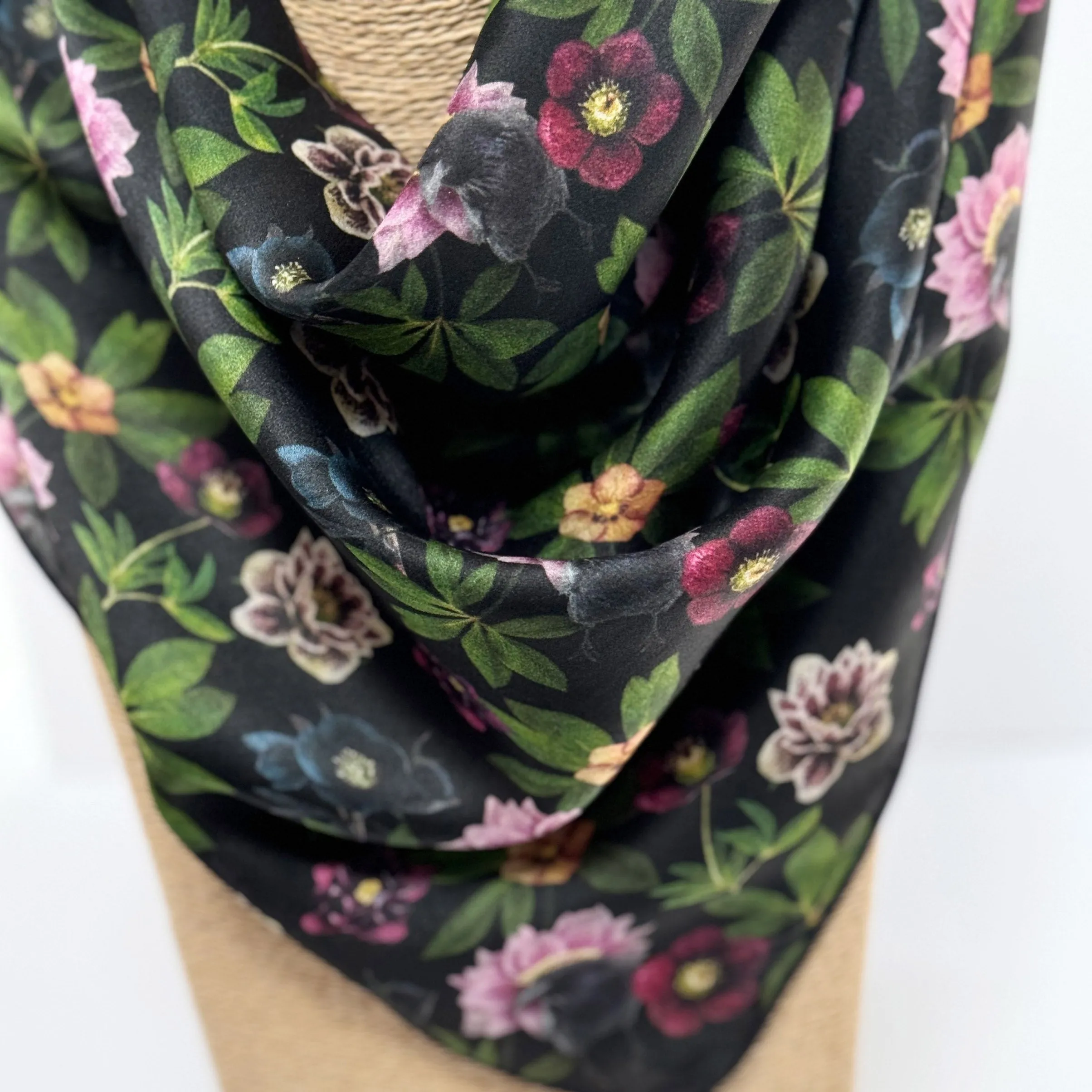 RAVEN GARDEN OF HAPPINESS — 26-inch Square Scarf