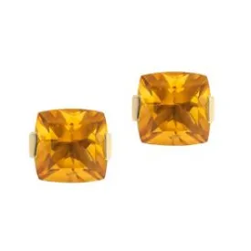 Reign 10K Yellow Gold Cushion-Cut Brazilian Citrine Earring