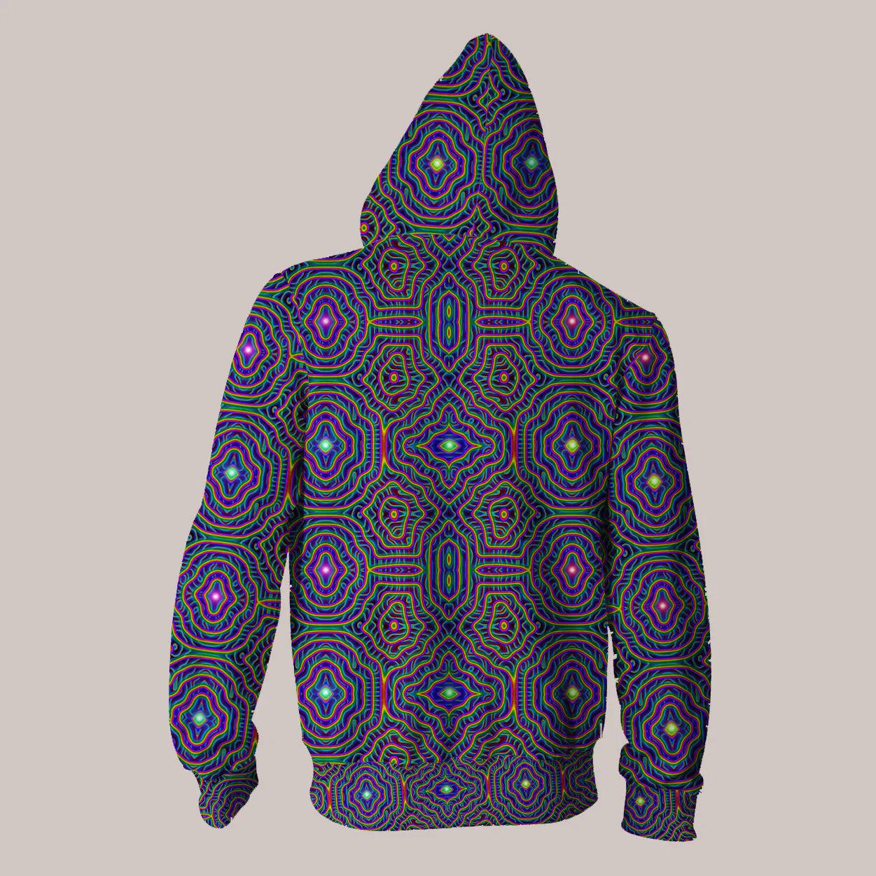 Reticulation Hoodie – Electro-Shamanic Geometric Psychedelic Art