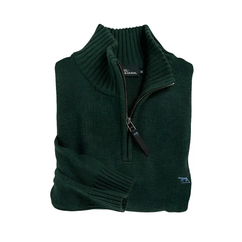 Rodd & Gunn Merrick Bay Mens 1/4 Zip Jumper  - Forest