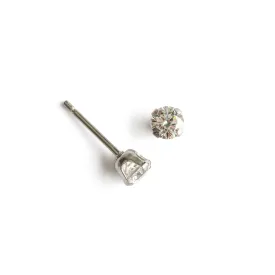 Round Crystal 4mm Stud Earrings