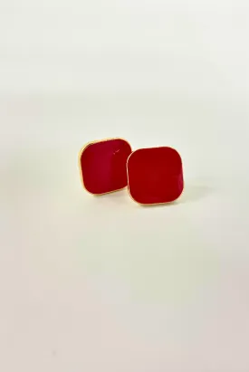 Ruby Radiance Stud Earrings