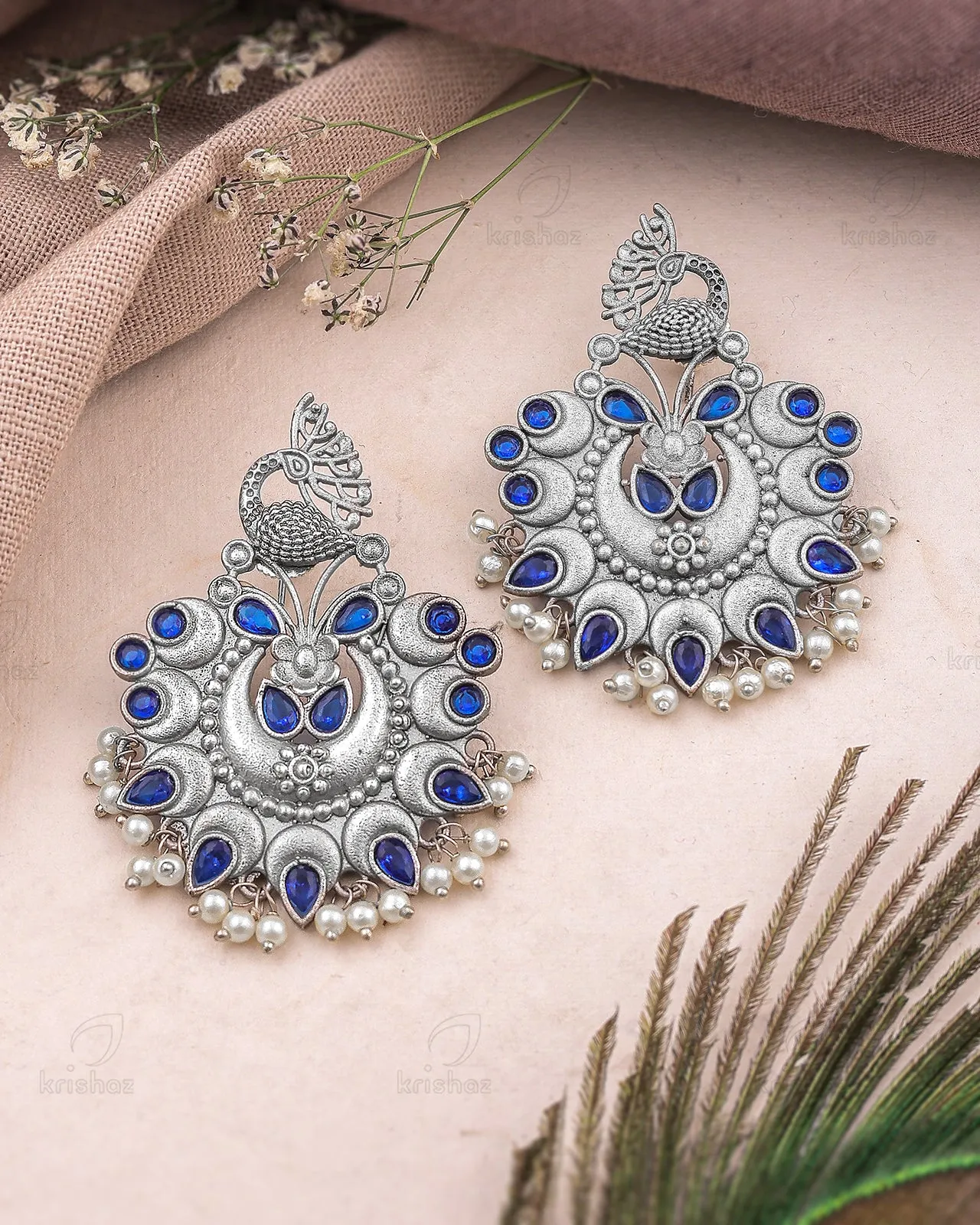 Saavan Peacock Studs