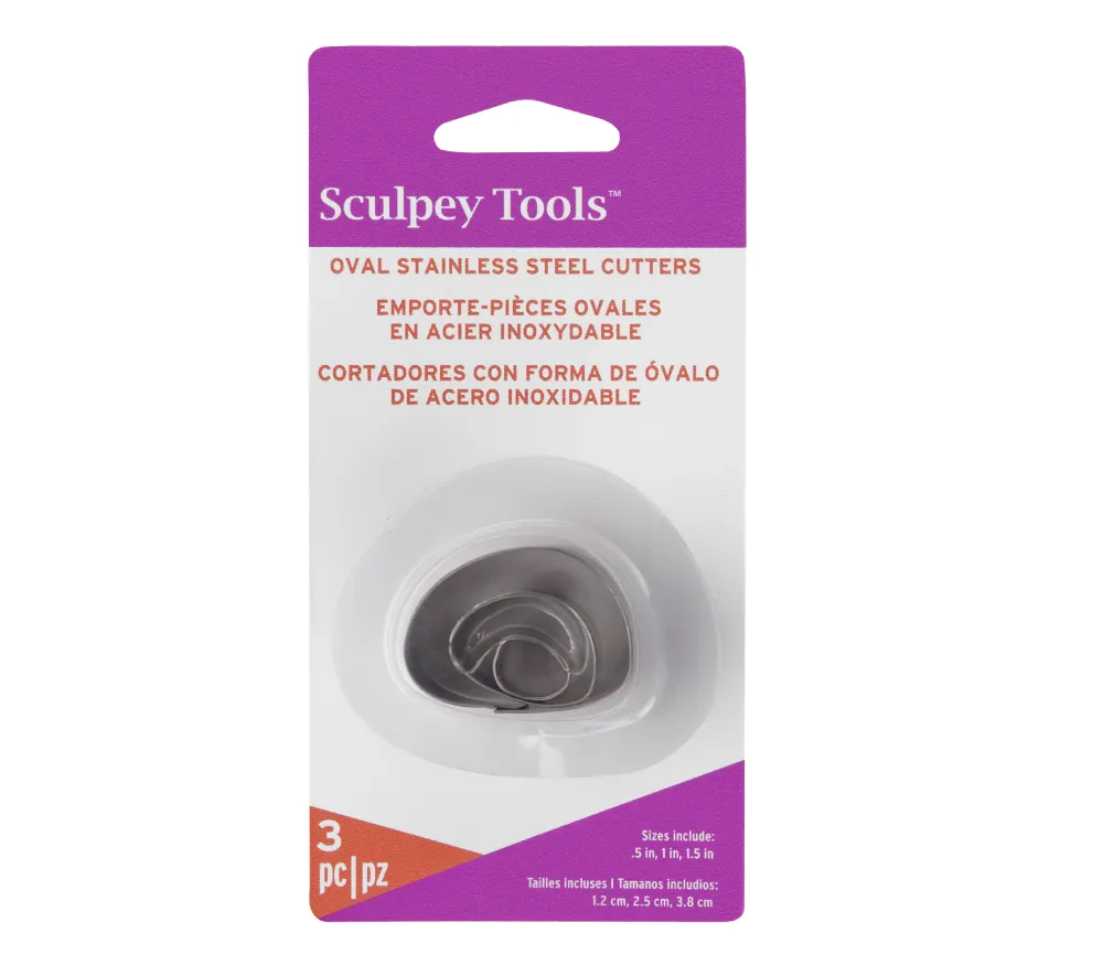 Sculpey Tools™ Cutters: Irregular Oval, 3 pc