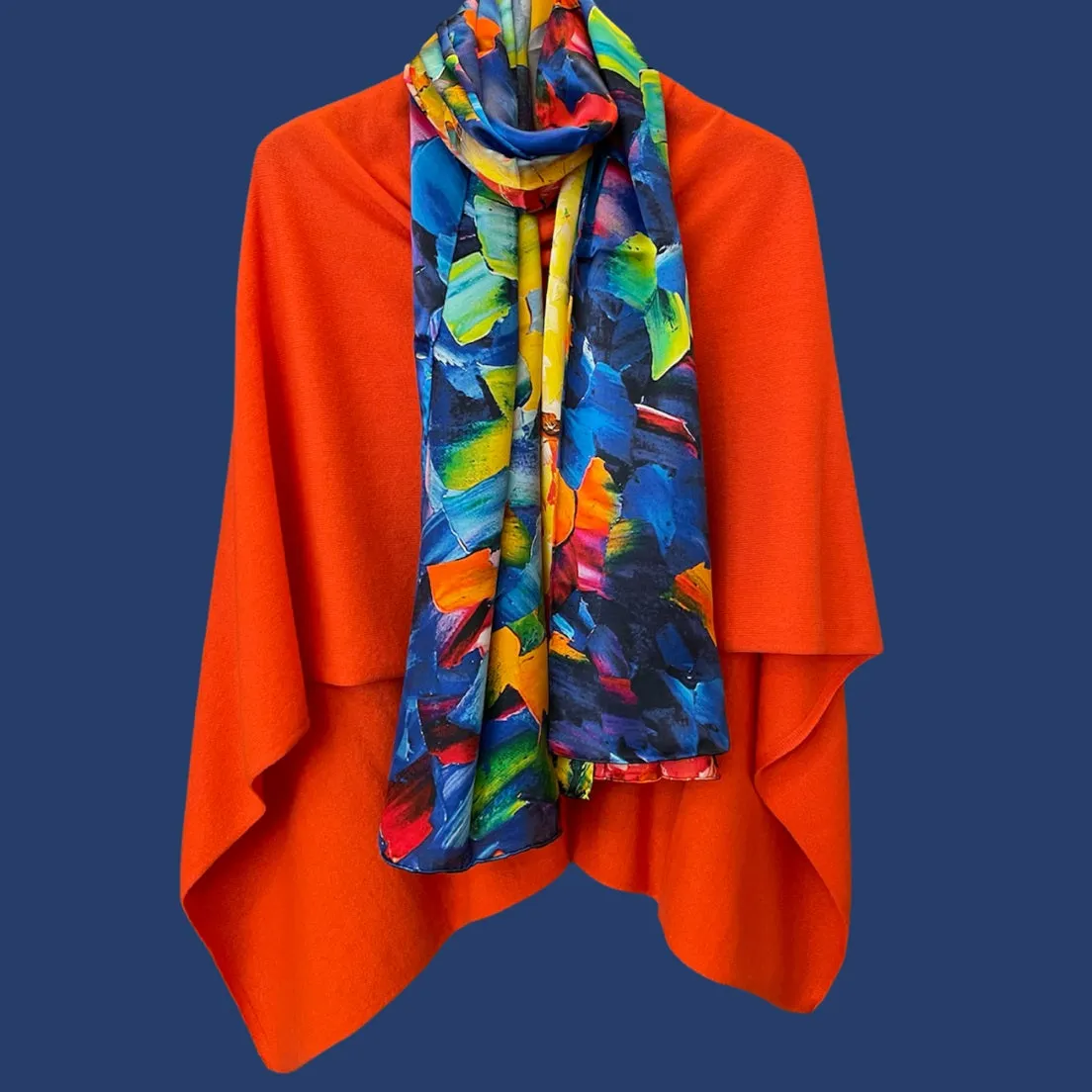 Seville Orange Cashmere Poncho