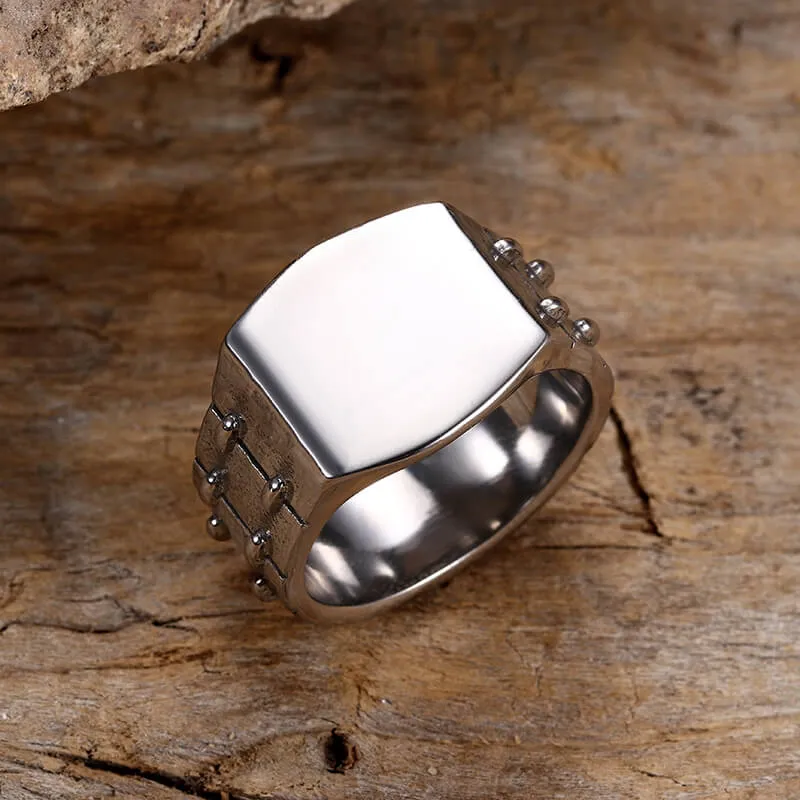 Simple Tire Stainless Steel Ring