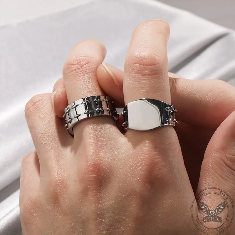 Simple Tire Stainless Steel Ring